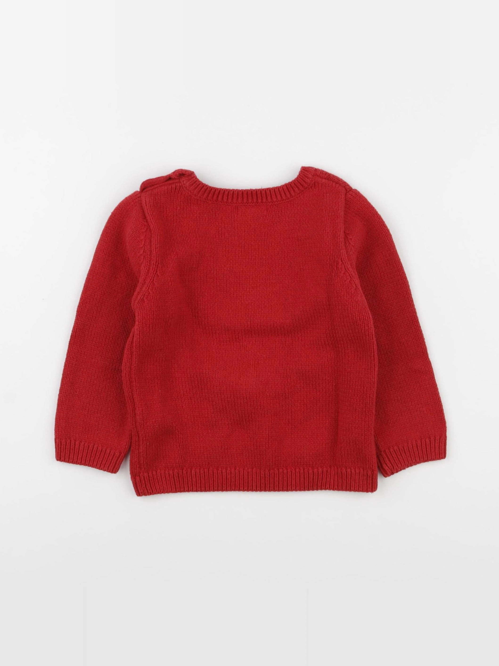Vertbaudet - pull rouge - 24 mois