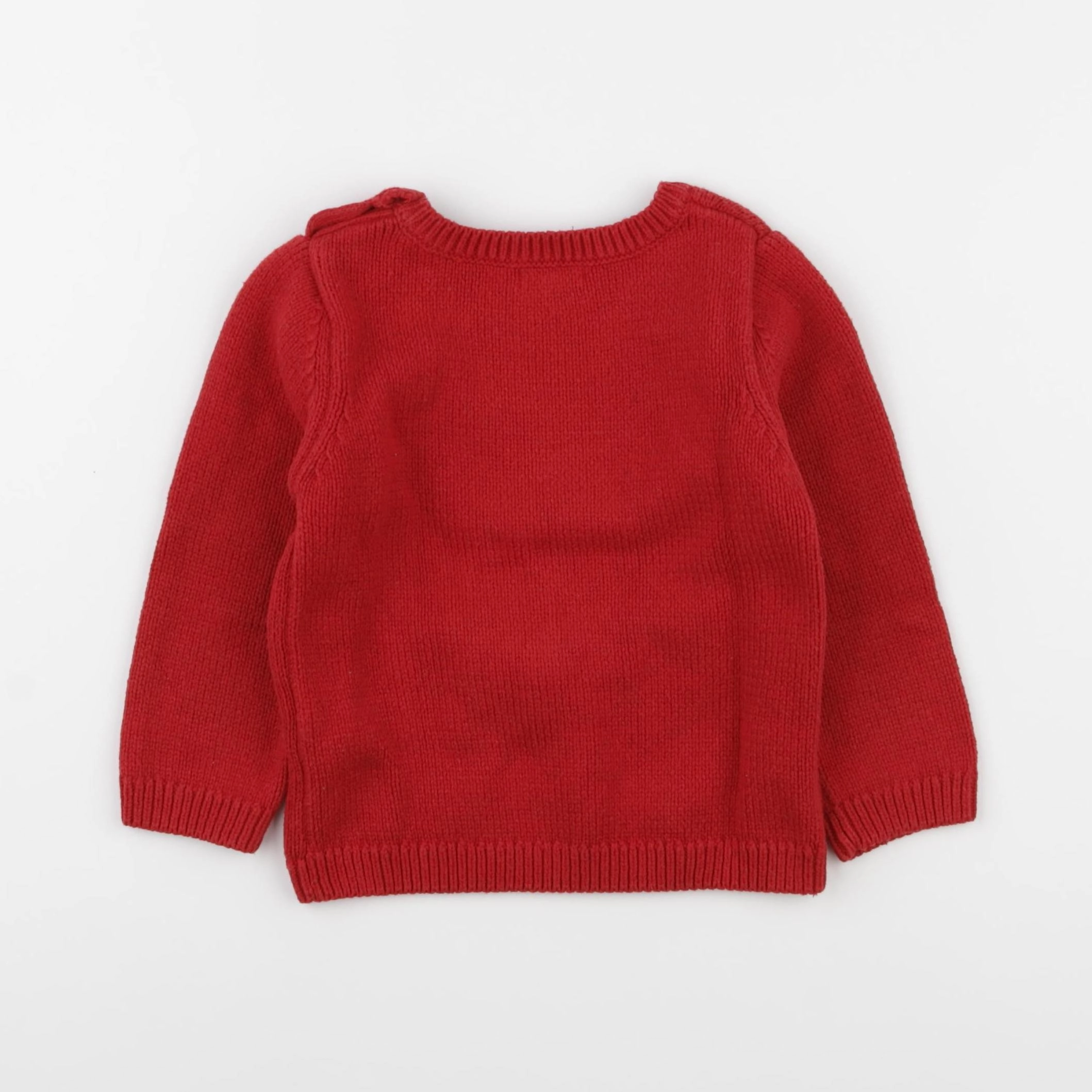 Vertbaudet - pull rouge - 24 mois