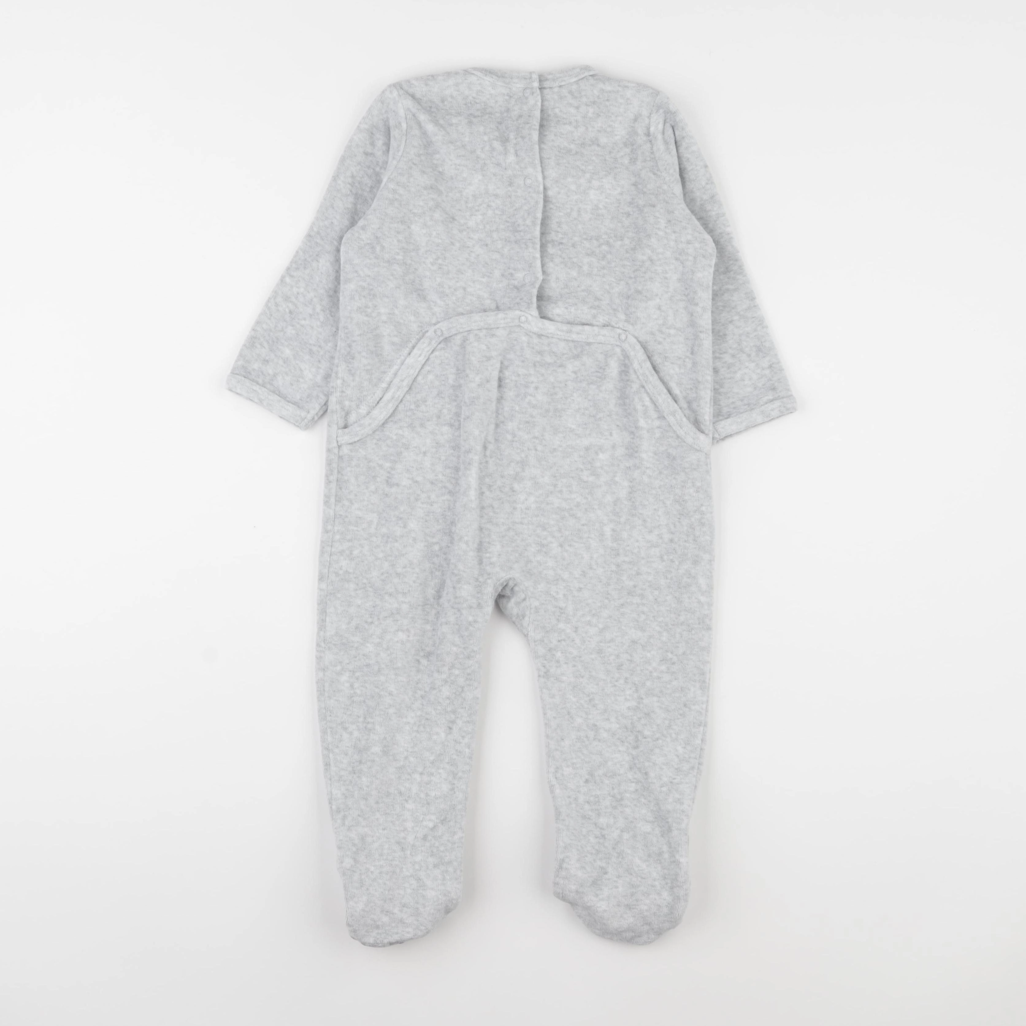 Vertbaudet - pyjama velours gris - 2 ans