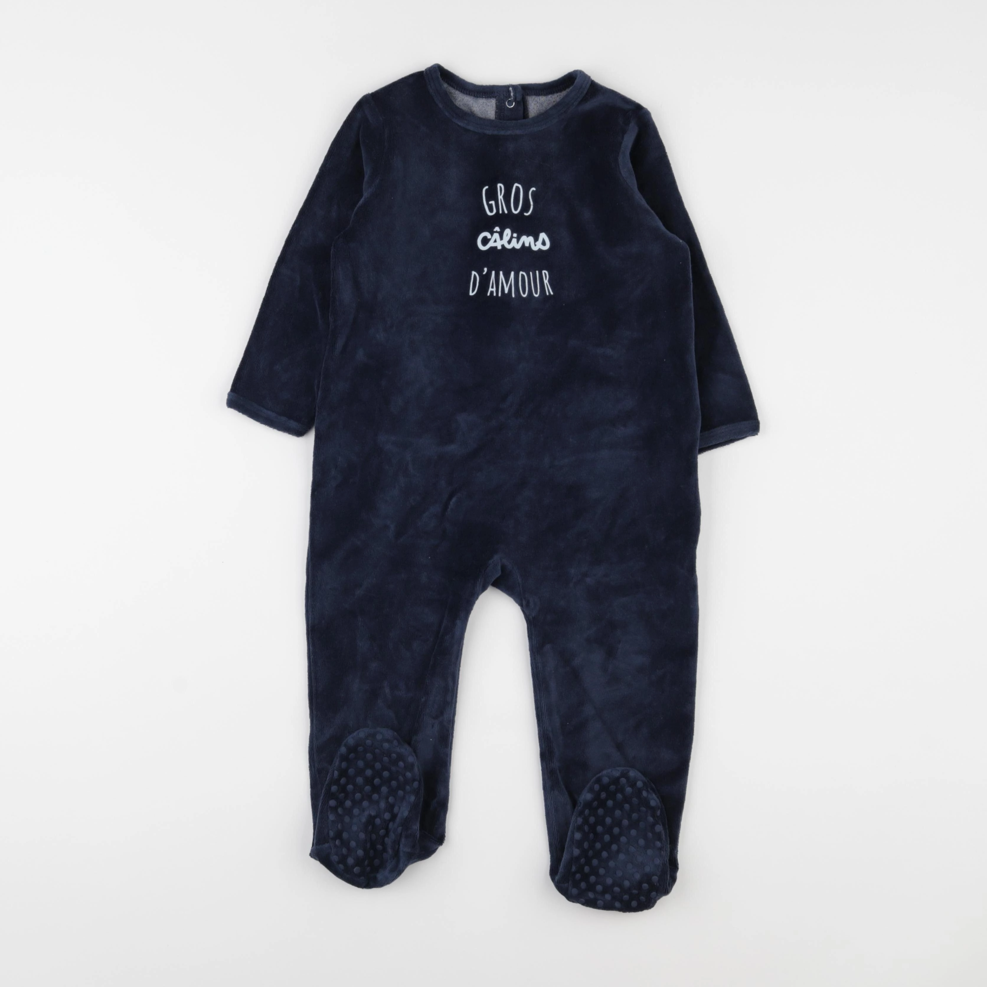 Vertbaudet - pyjama velours bleu - 2 ans