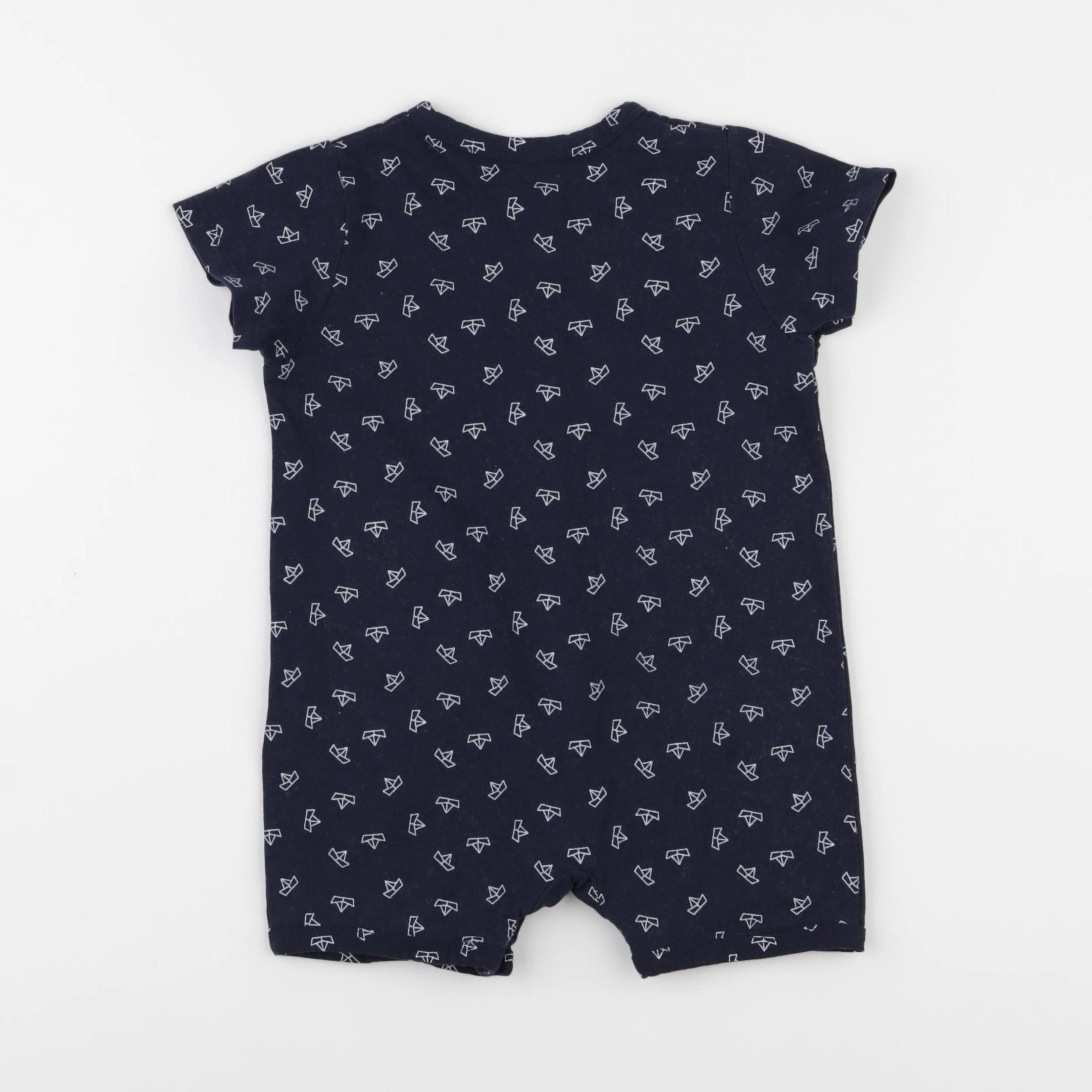 Vertbaudet - pyjama coton bleu - 12 mois