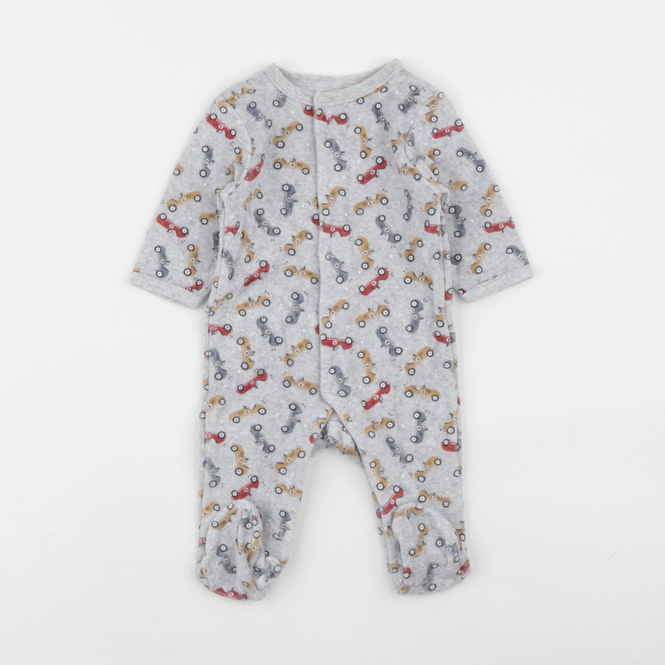 Vertbaudet - pyjama velours gris - 3 mois