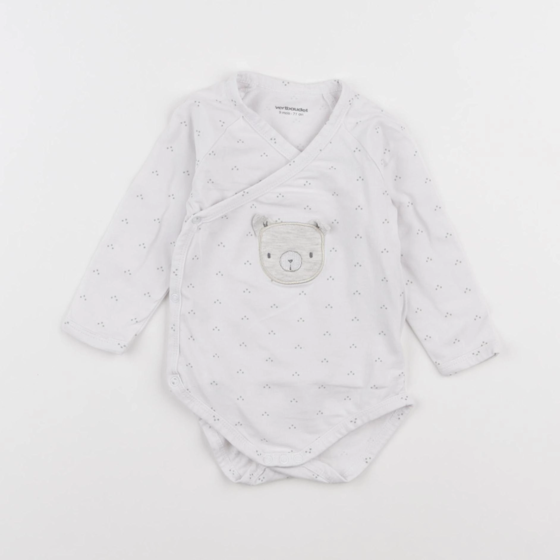 Vertbaudet - body blanc - 9 mois