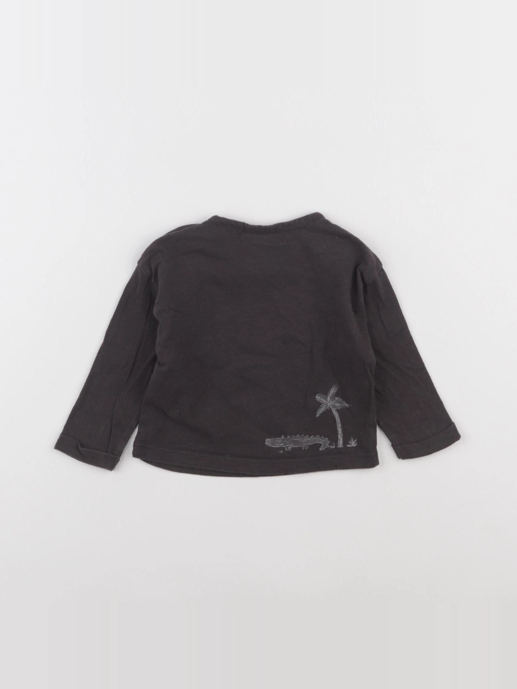 Zara - tee-shirt gris - 3/6 mois