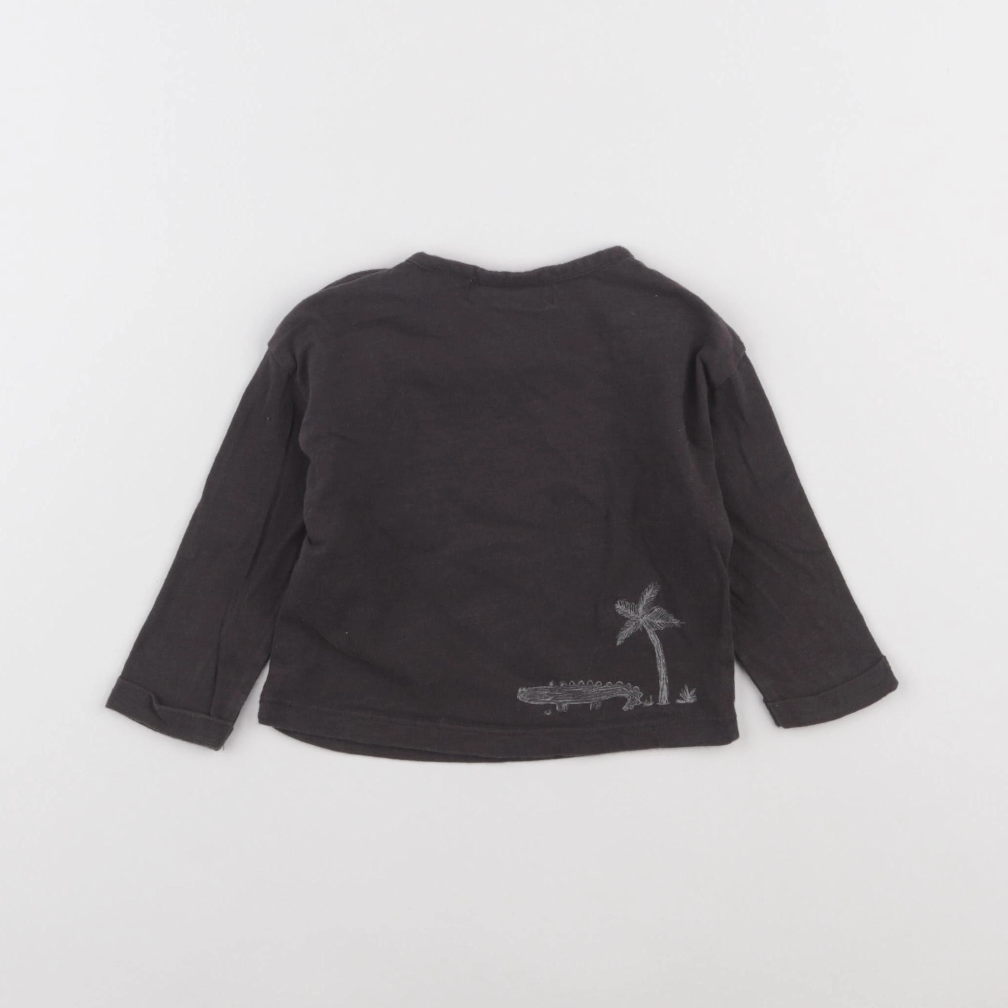 Zara - tee-shirt gris - 3/6 mois