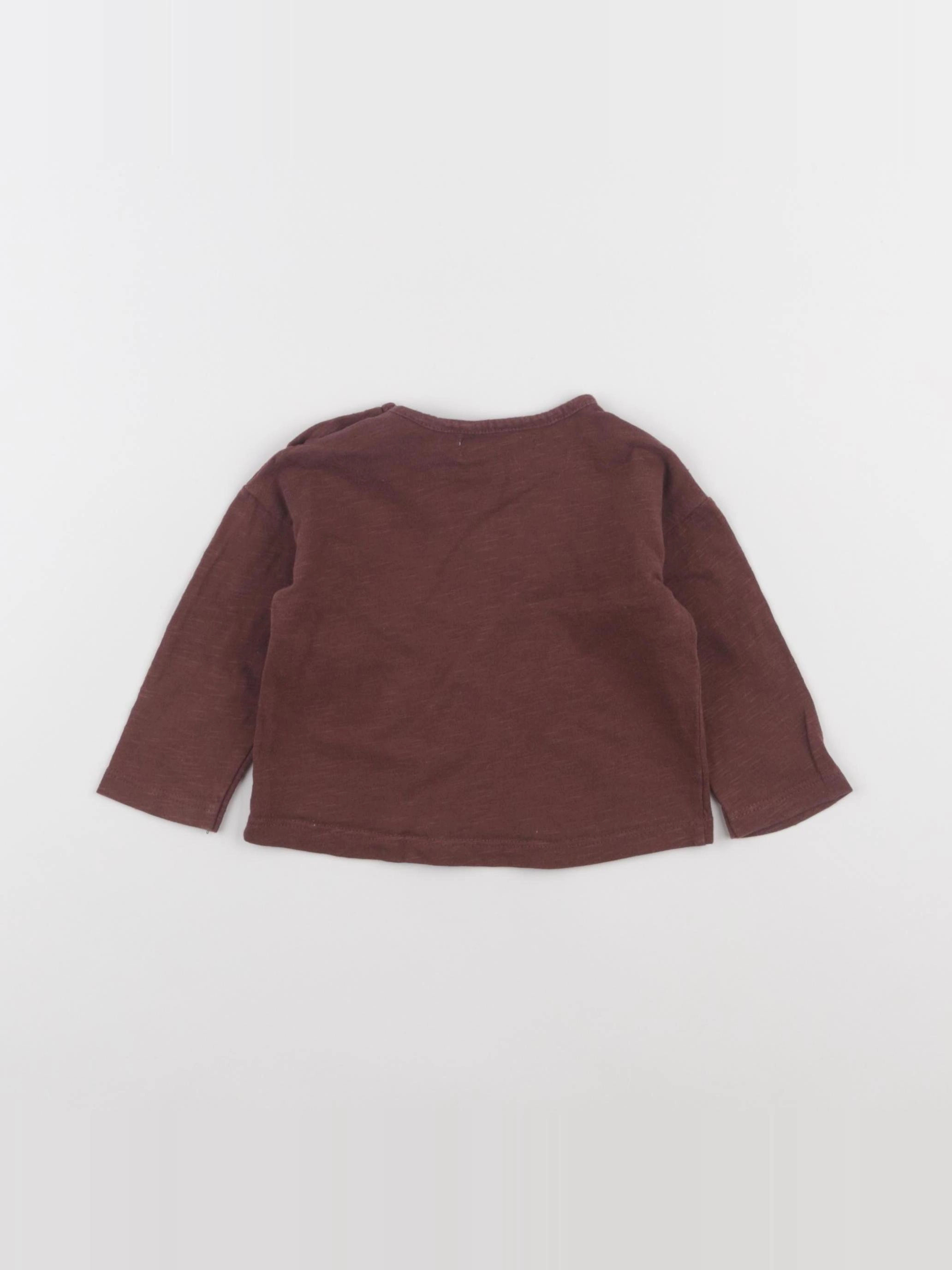 Zara - tee-shirt marron - 3/6 mois