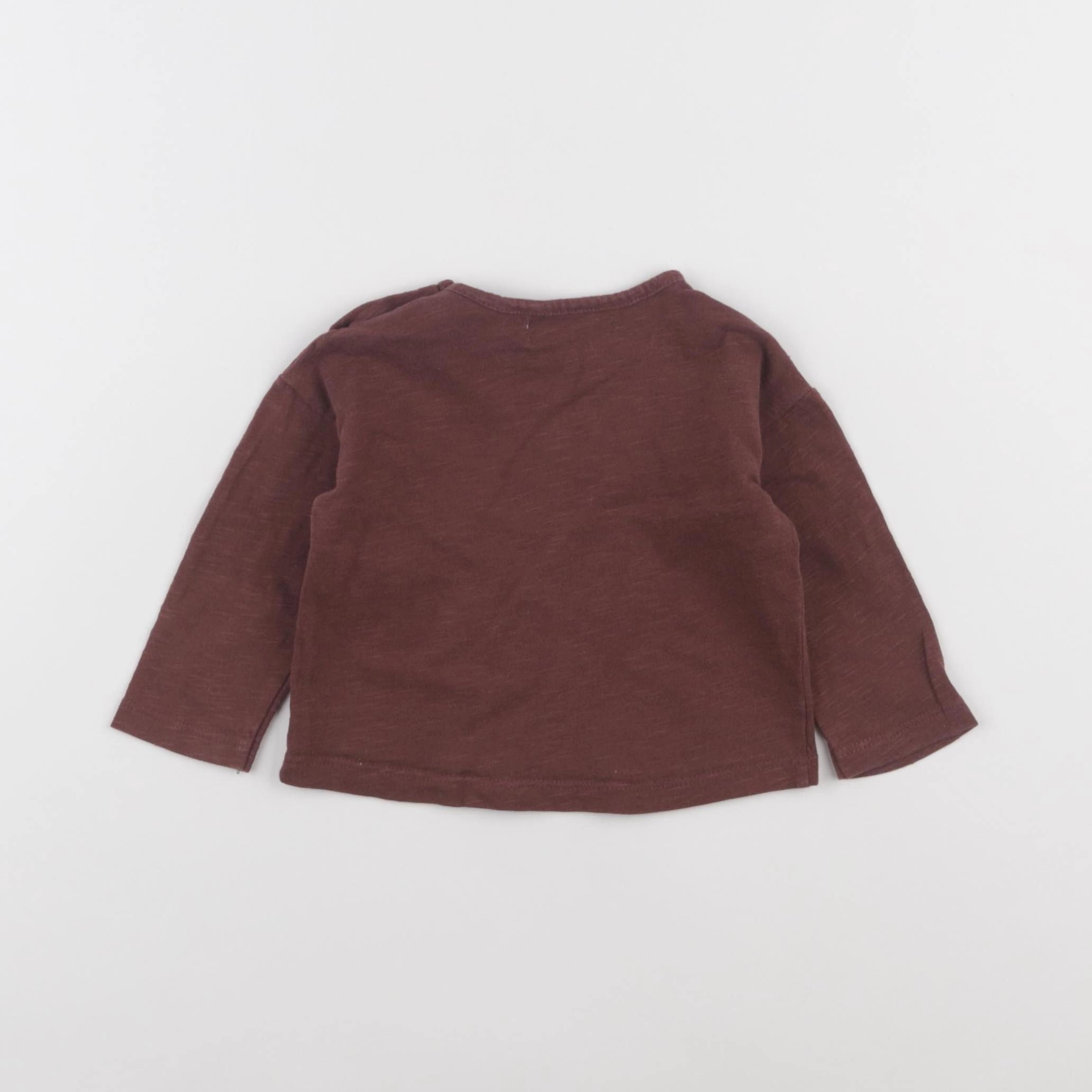 Zara - tee-shirt marron - 3/6 mois