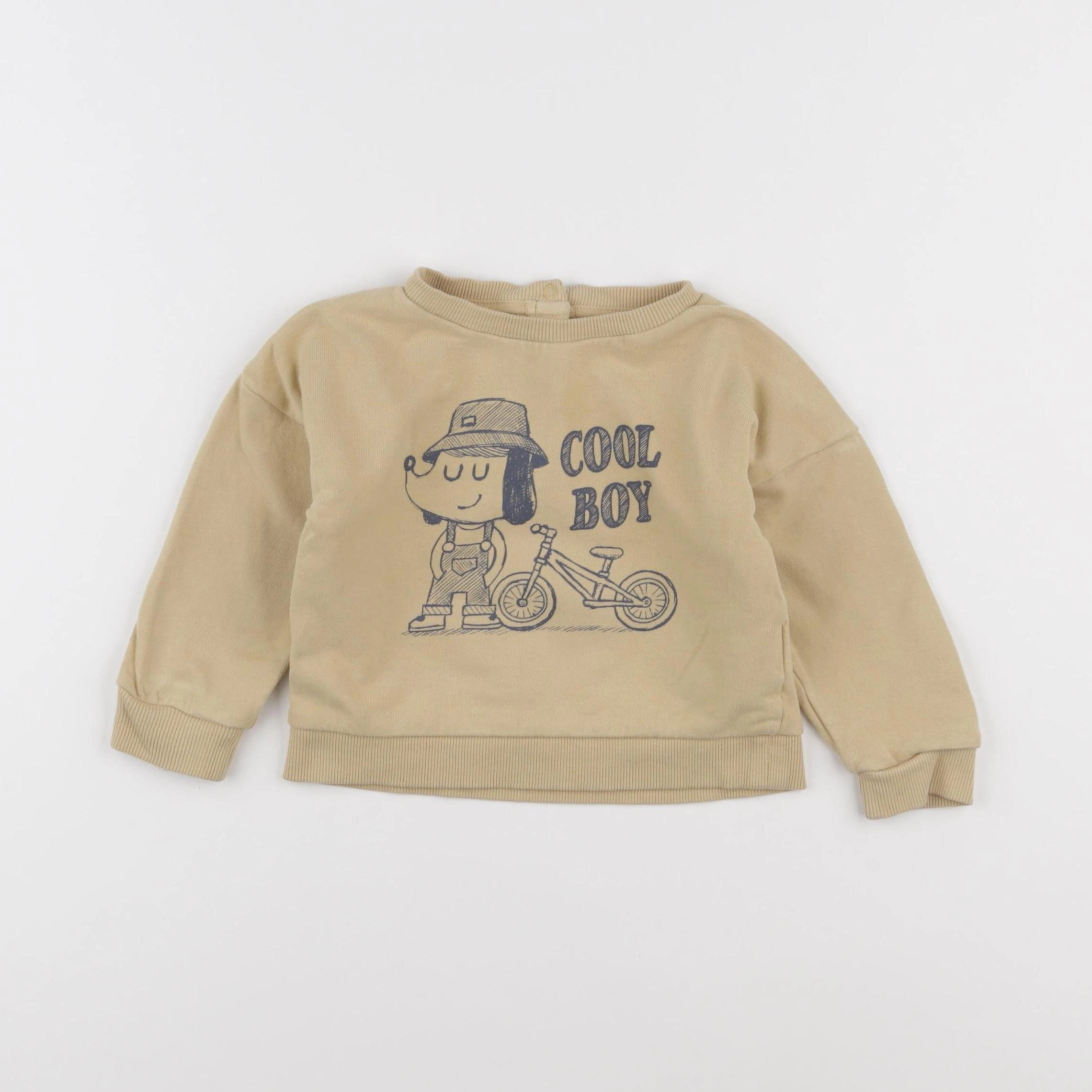 Vertbaudet - sweat jaune - 18 mois