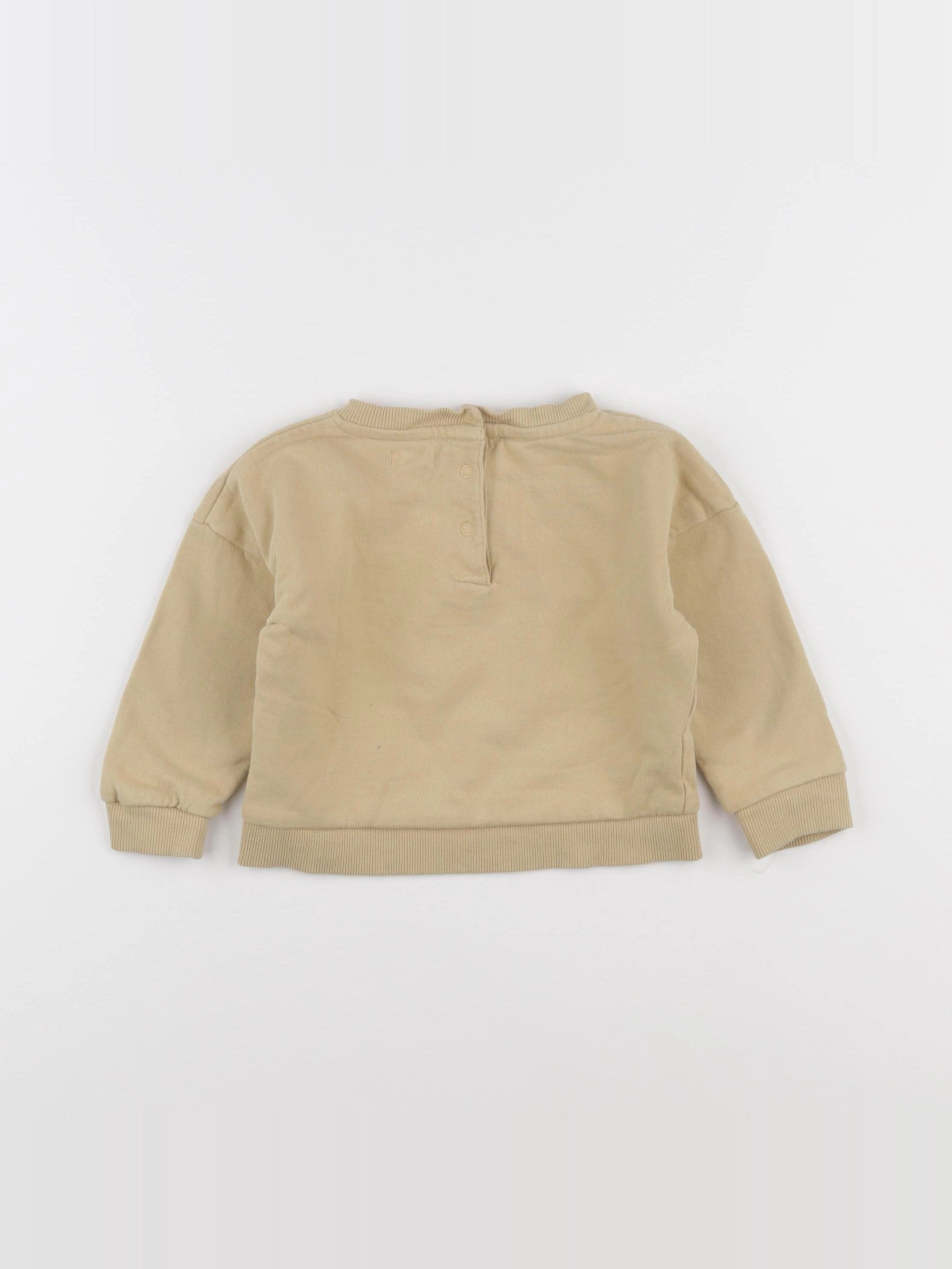 Vertbaudet - sweat jaune - 18 mois