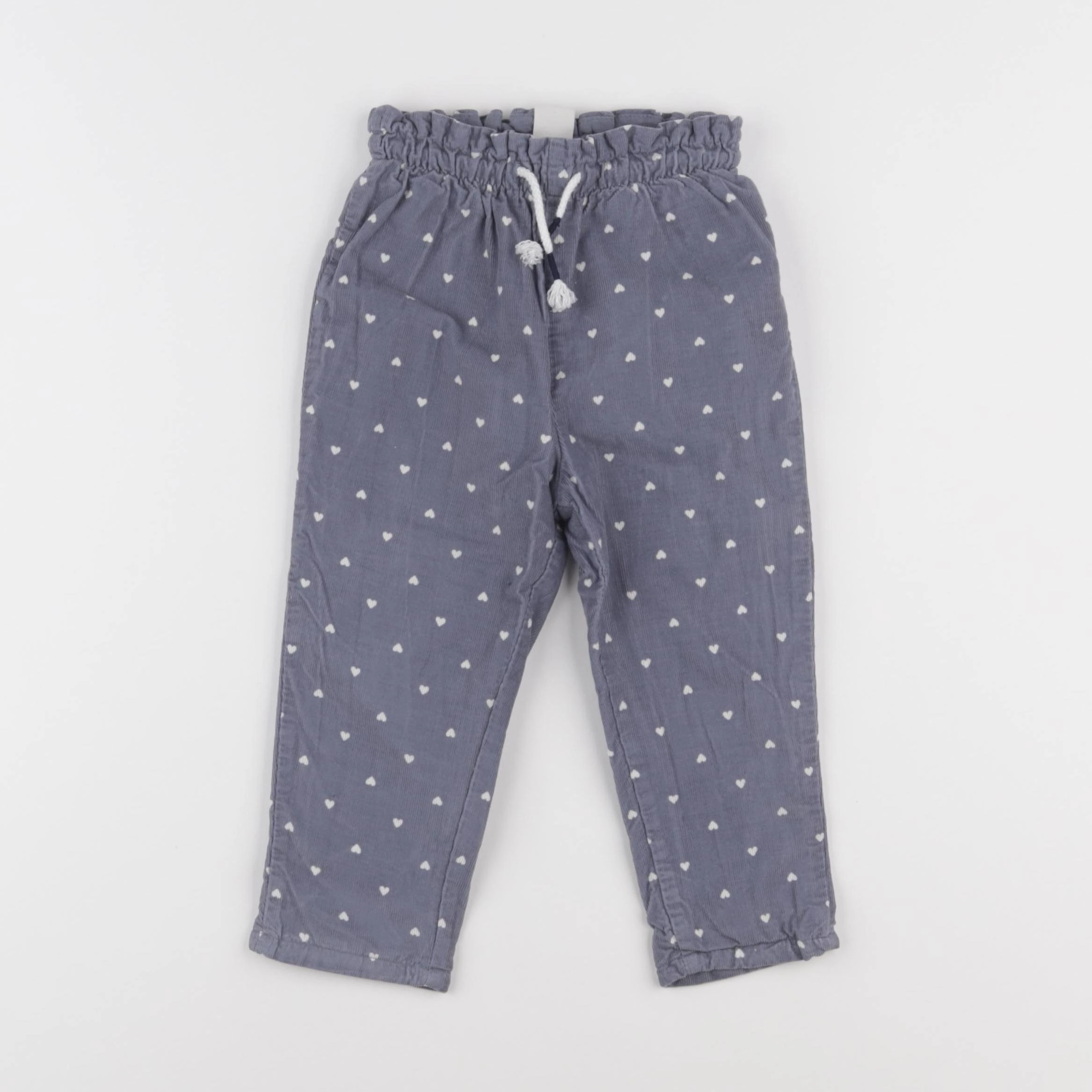 H&M - pantalon bleu - 12/18 mois