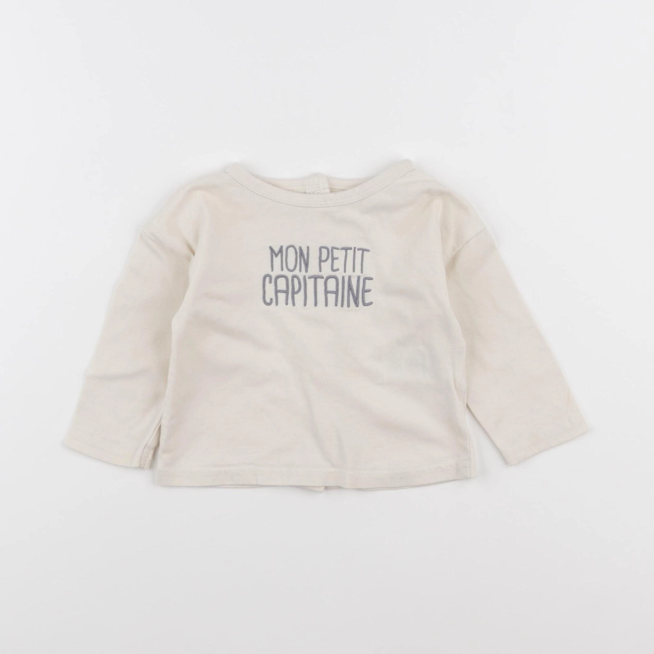 Vertbaudet - tee-shirt beige - 9 mois