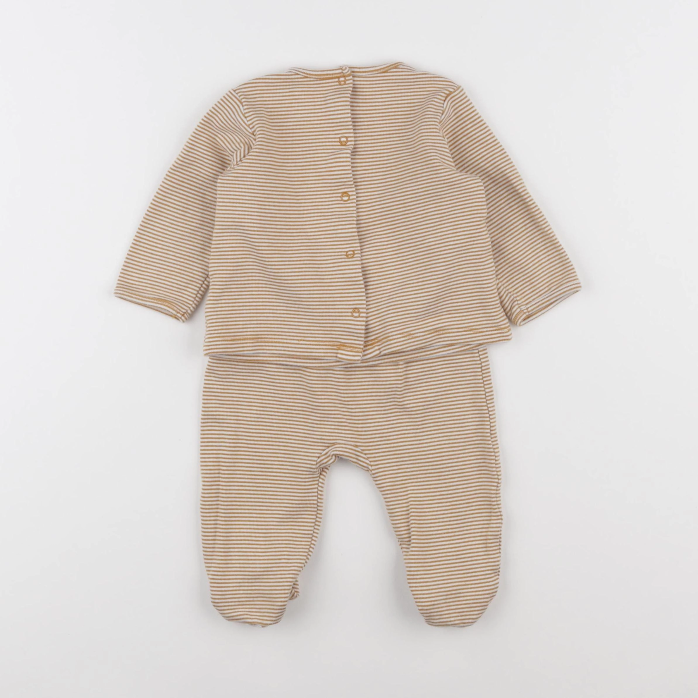 Vertbaudet - pyjama coton jaune - 9 mois