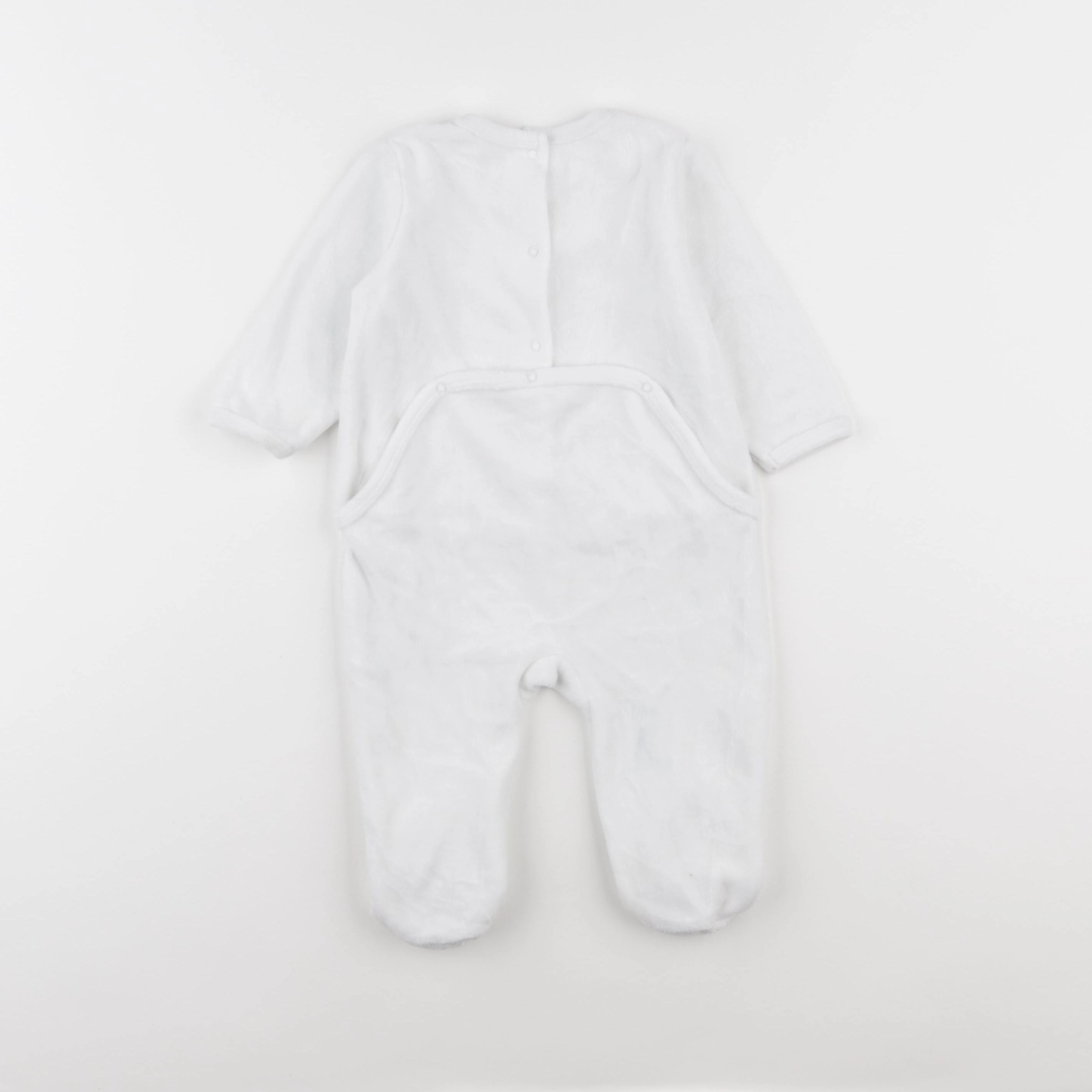Vertbaudet - pyjama velours blanc - 9 mois