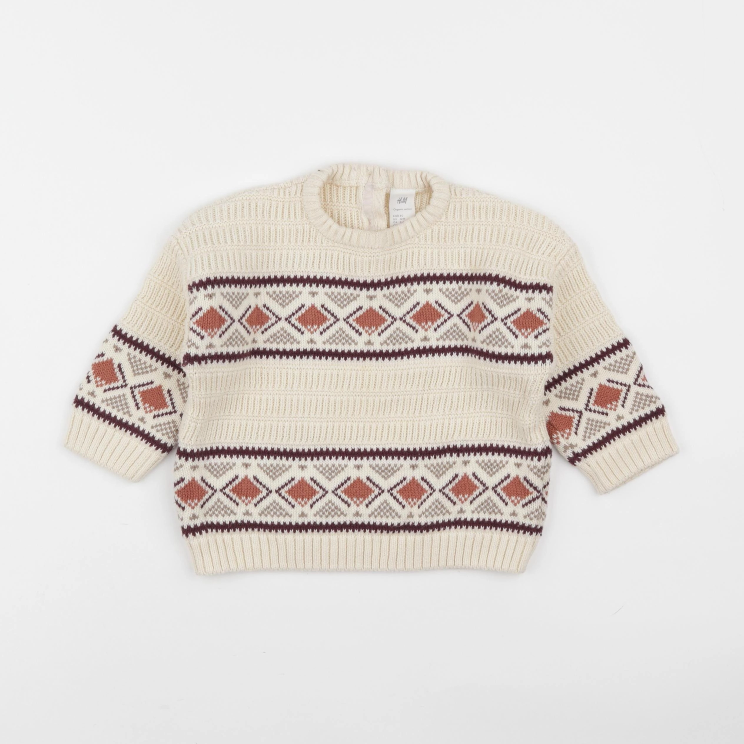 H&M - pull beige - 9/12 mois