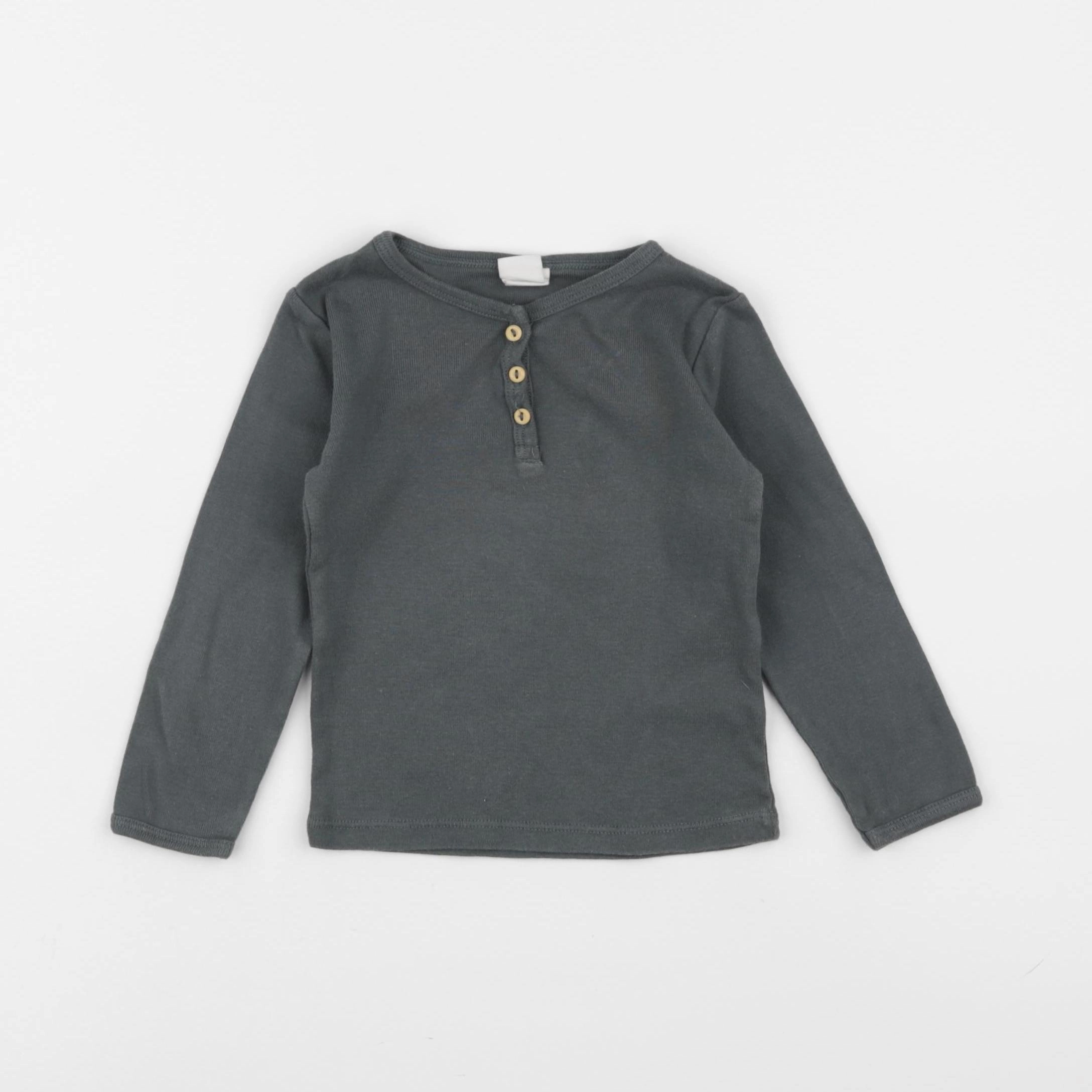 H&M - tee-shirt gris - 9/12 mois