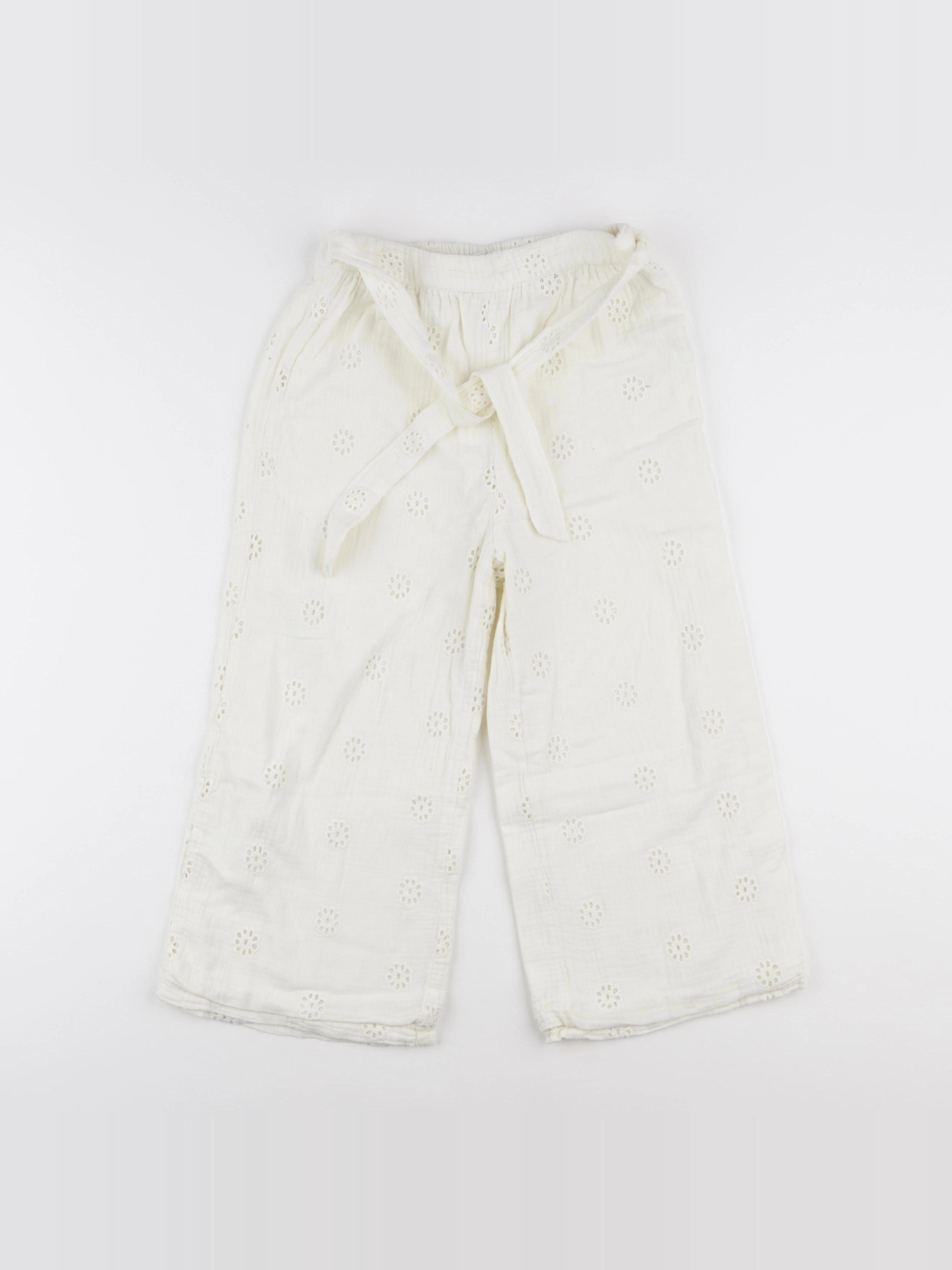 Vertbaudet - pantalon blanc - 9 ans