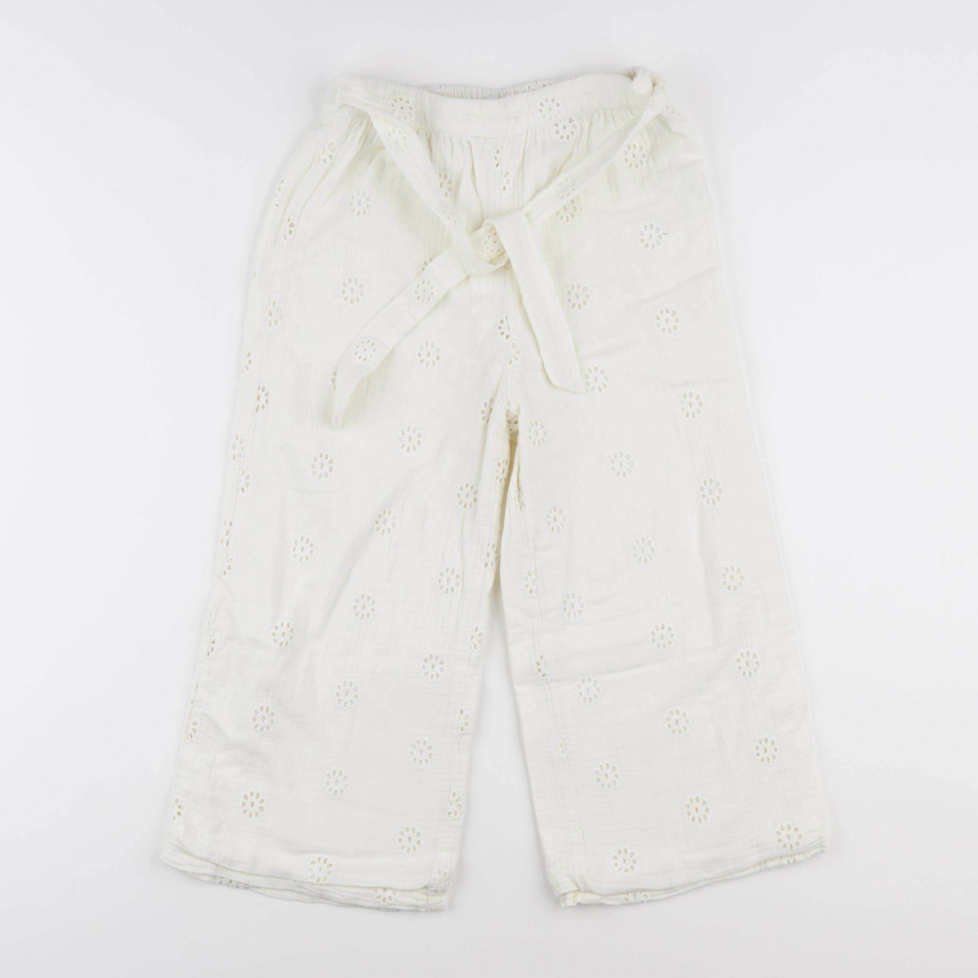 Vertbaudet - pantalon blanc - 9 ans