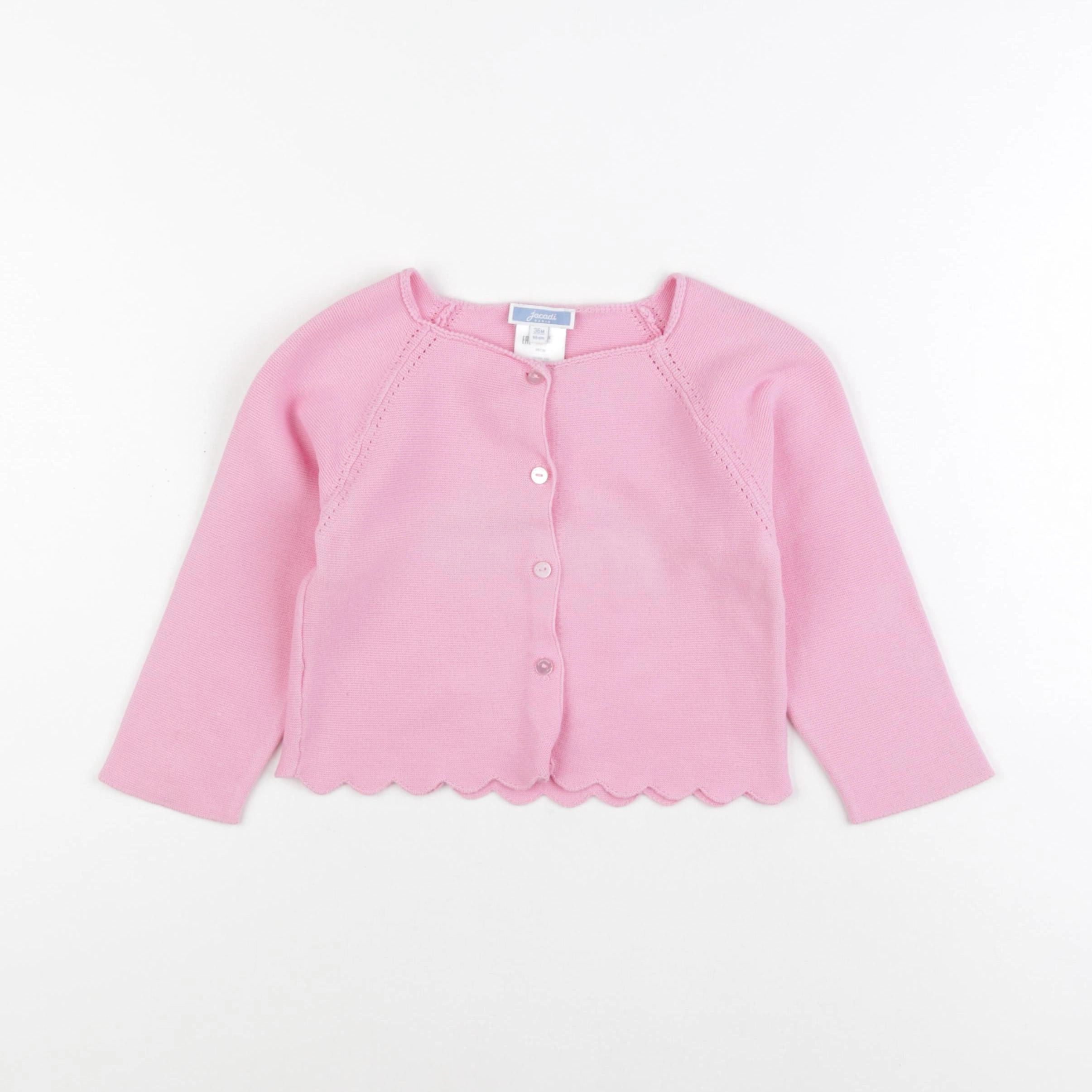 Jacadi - gilet rose - 36 mois