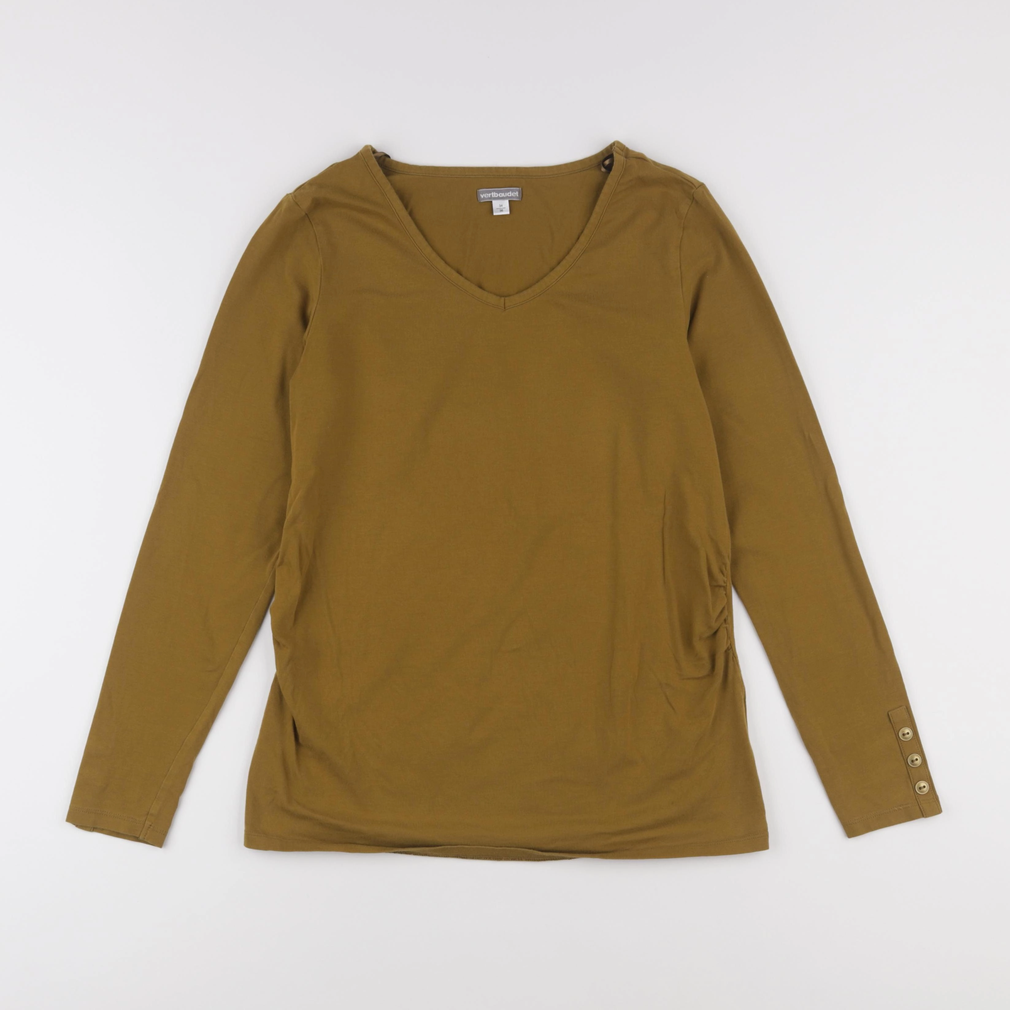 Vertbaudet - tee-shirt grossesse marron - 34 à 36