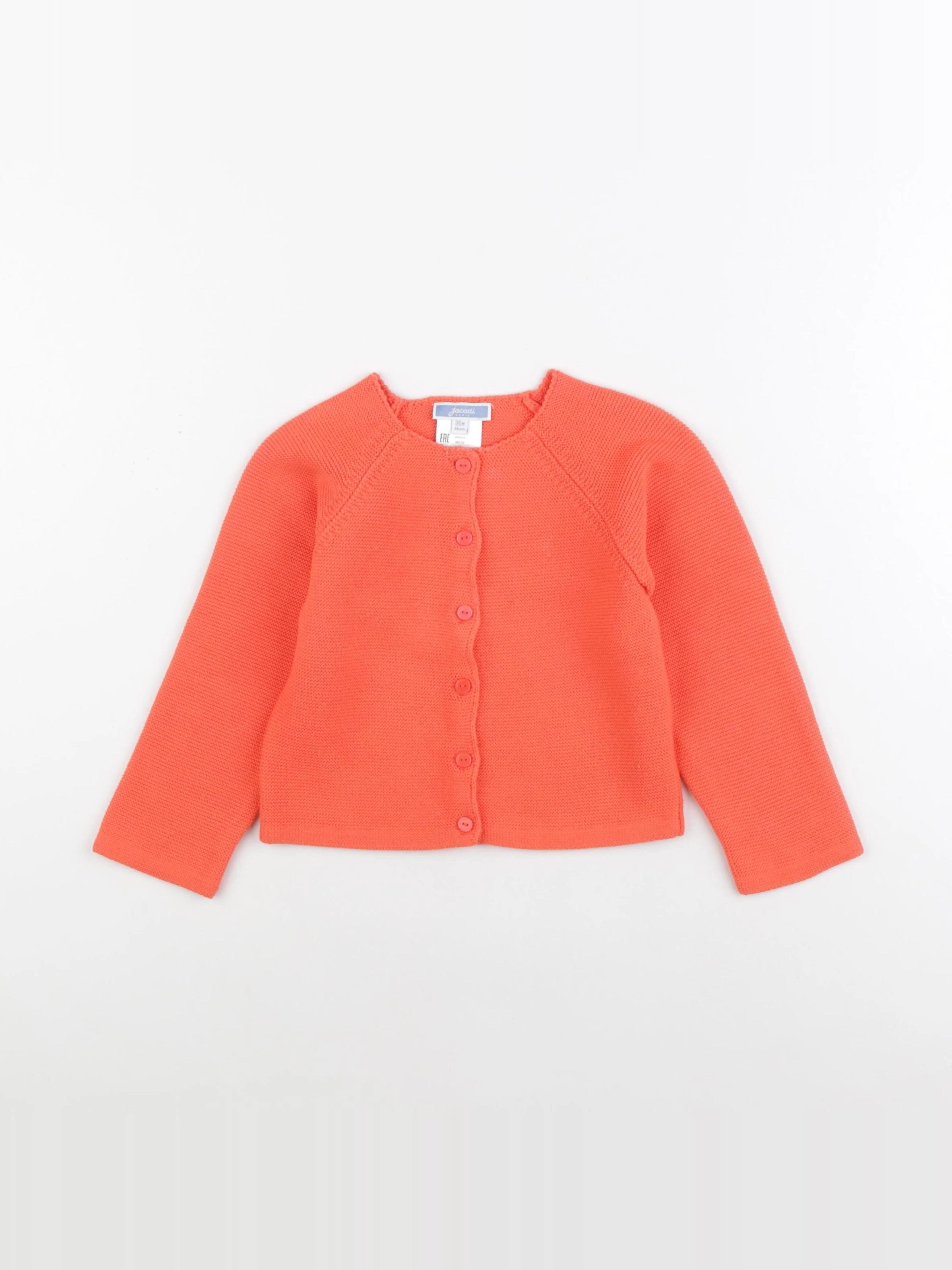 Jacadi - gilet orange - 36 mois