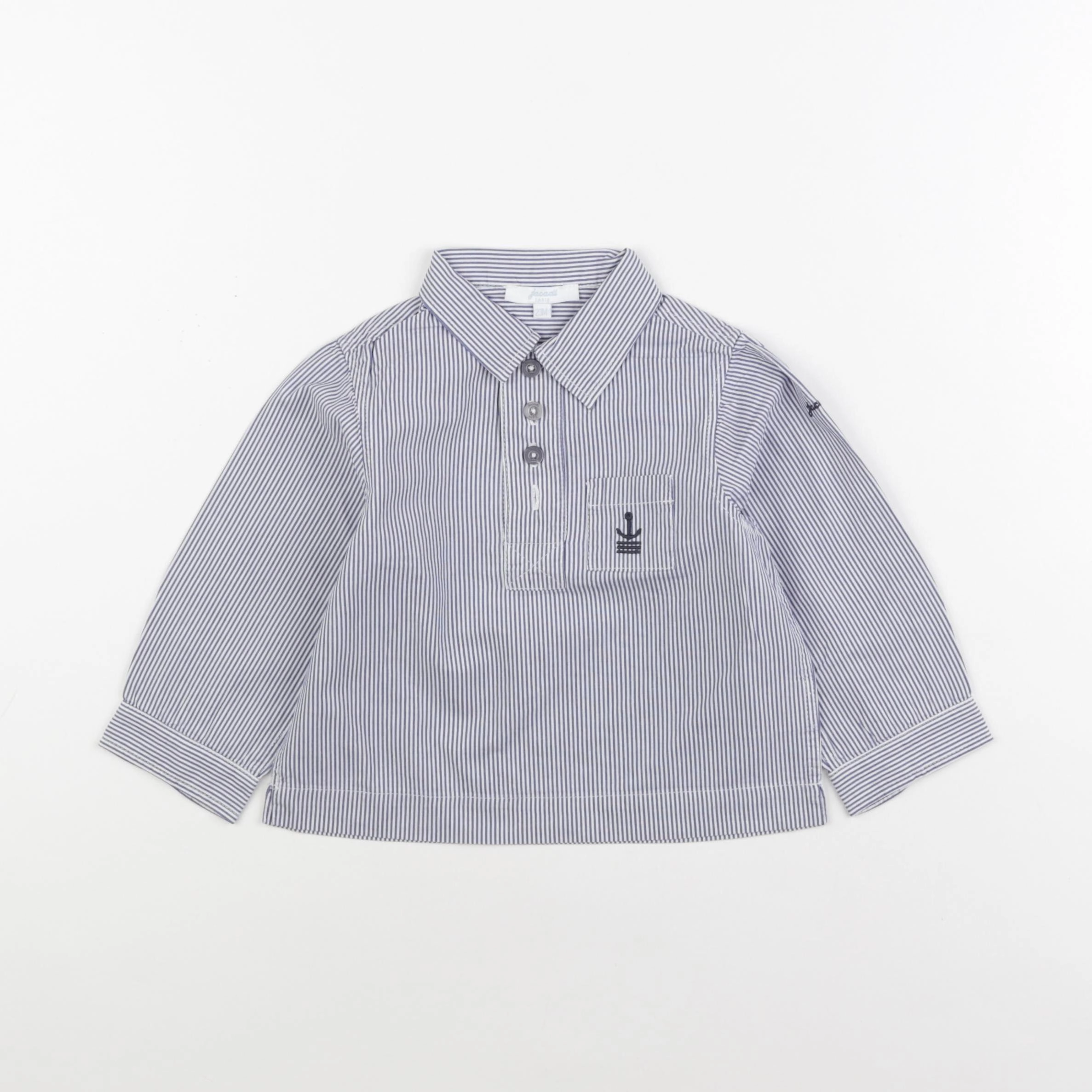 Jacadi - chemise bleu, blanc - 24 mois