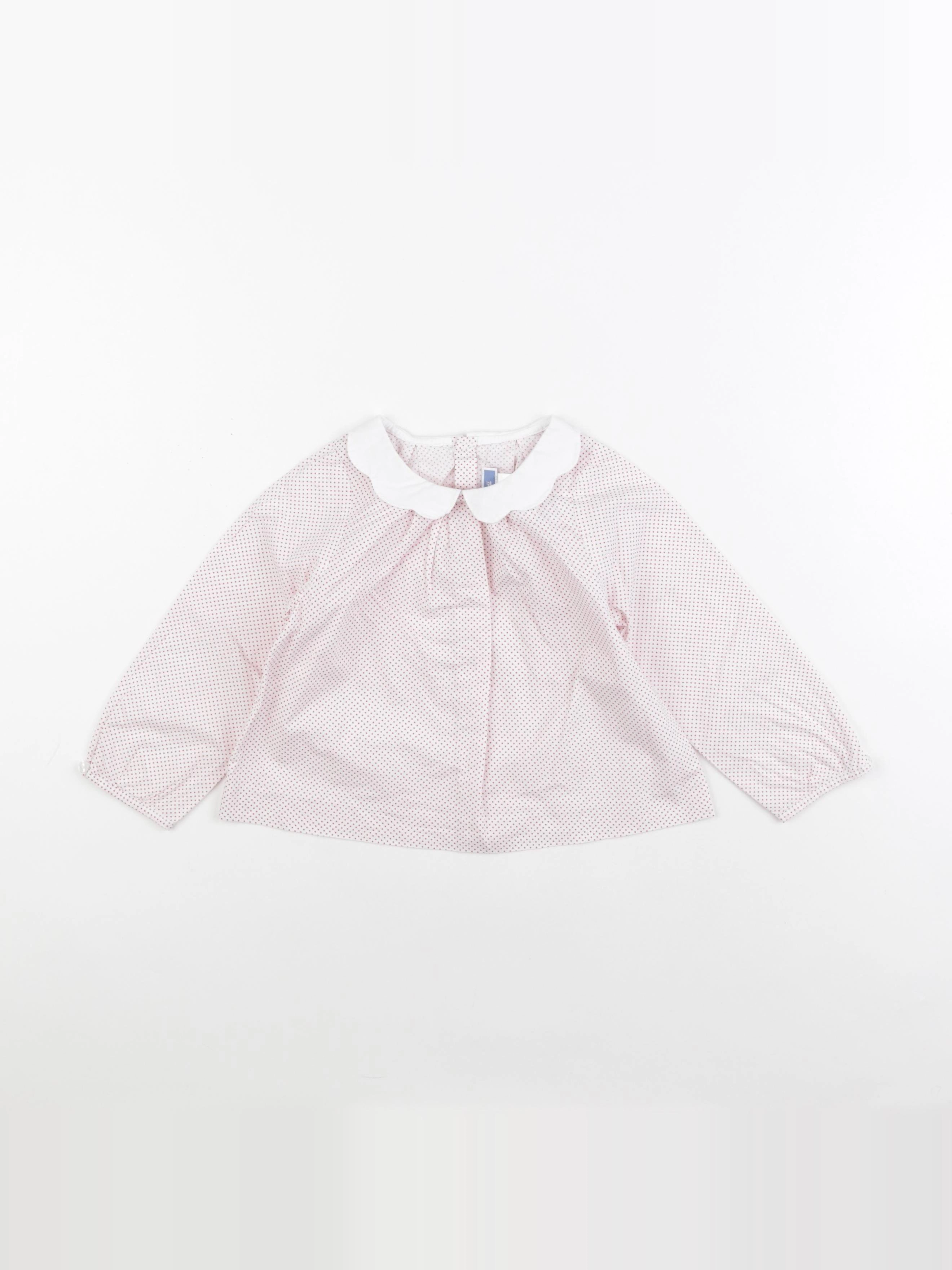 Jacadi - blouse rouge, blanc - 24 mois