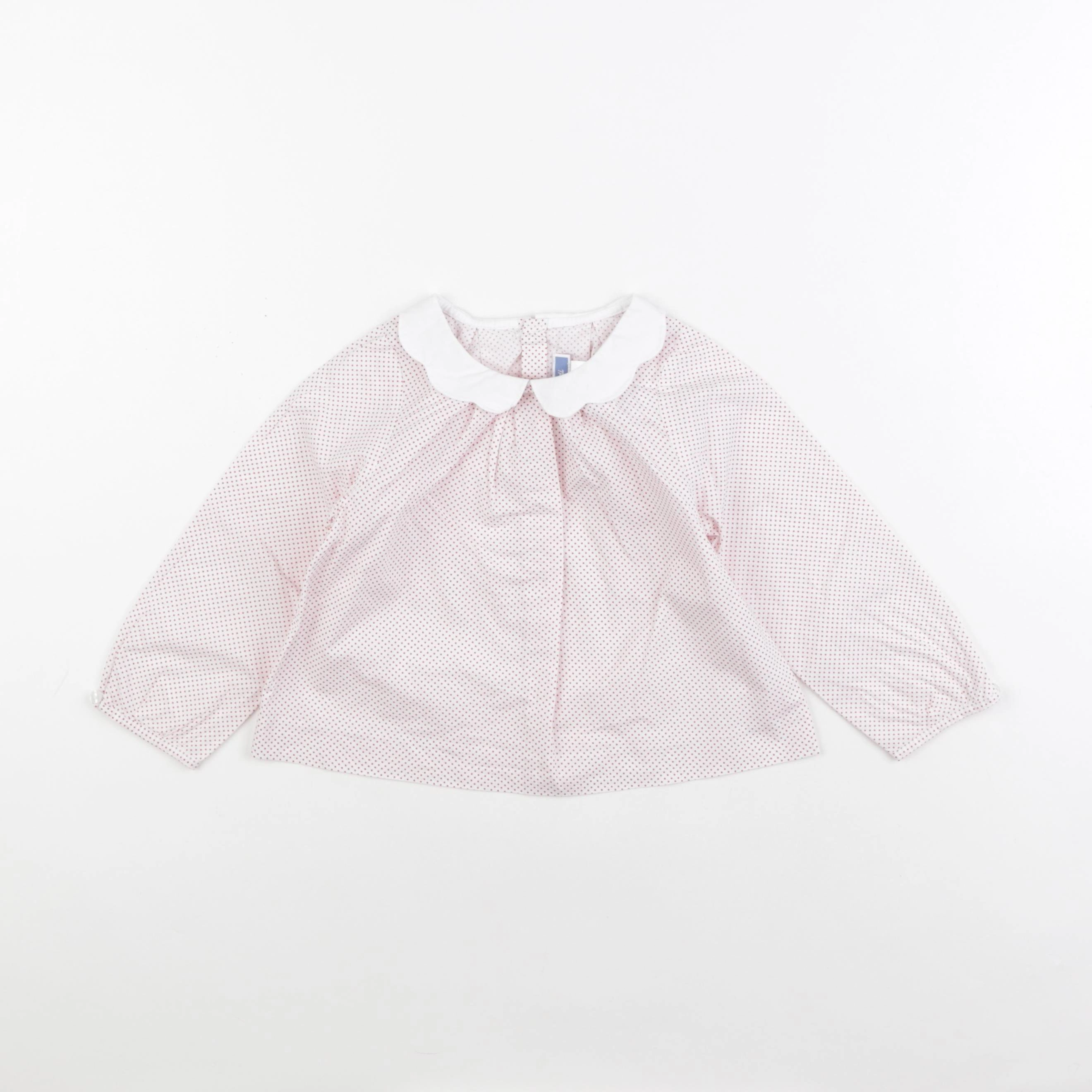 Jacadi - blouse rouge, blanc - 24 mois