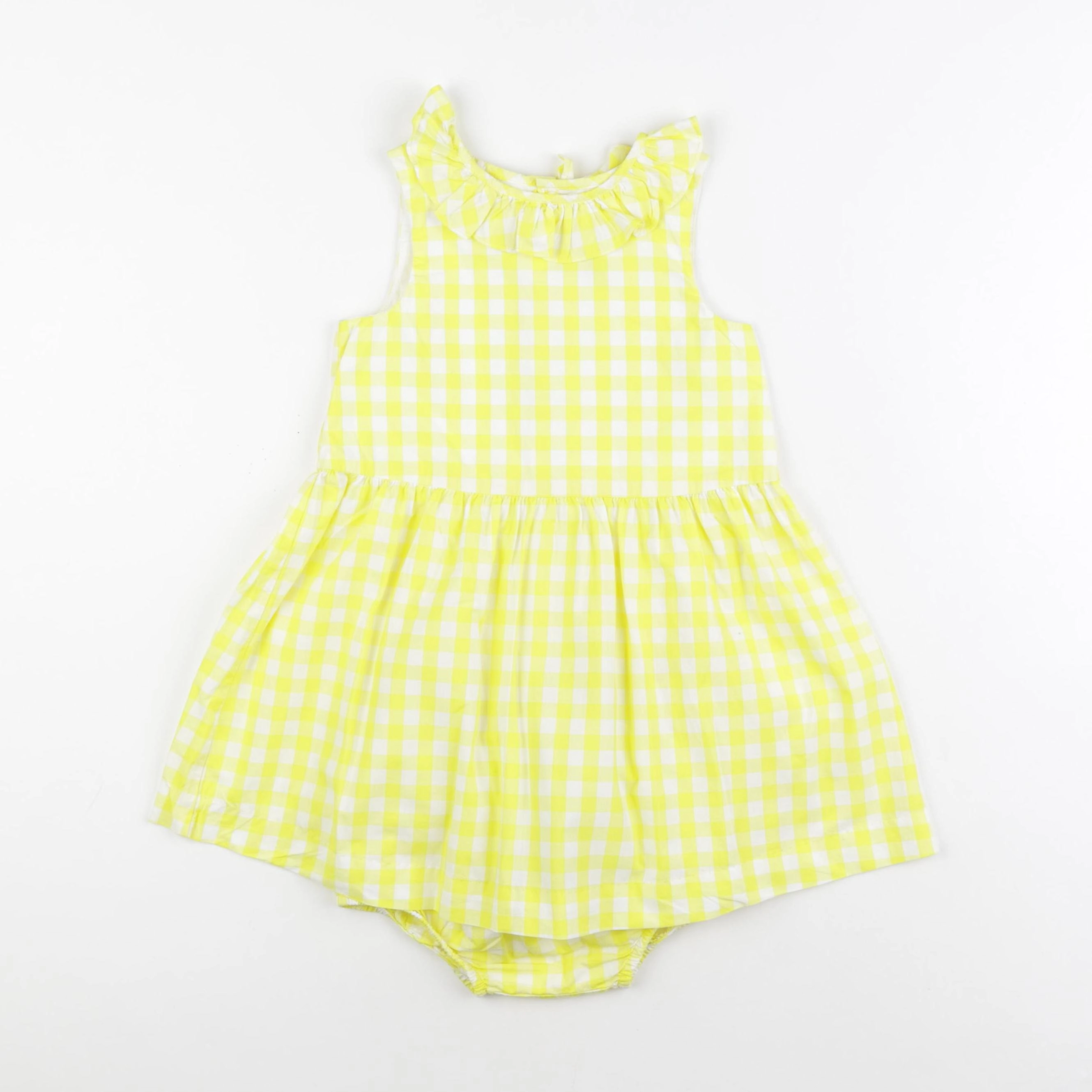 Jacadi - robe jaune, blanc - 36 mois