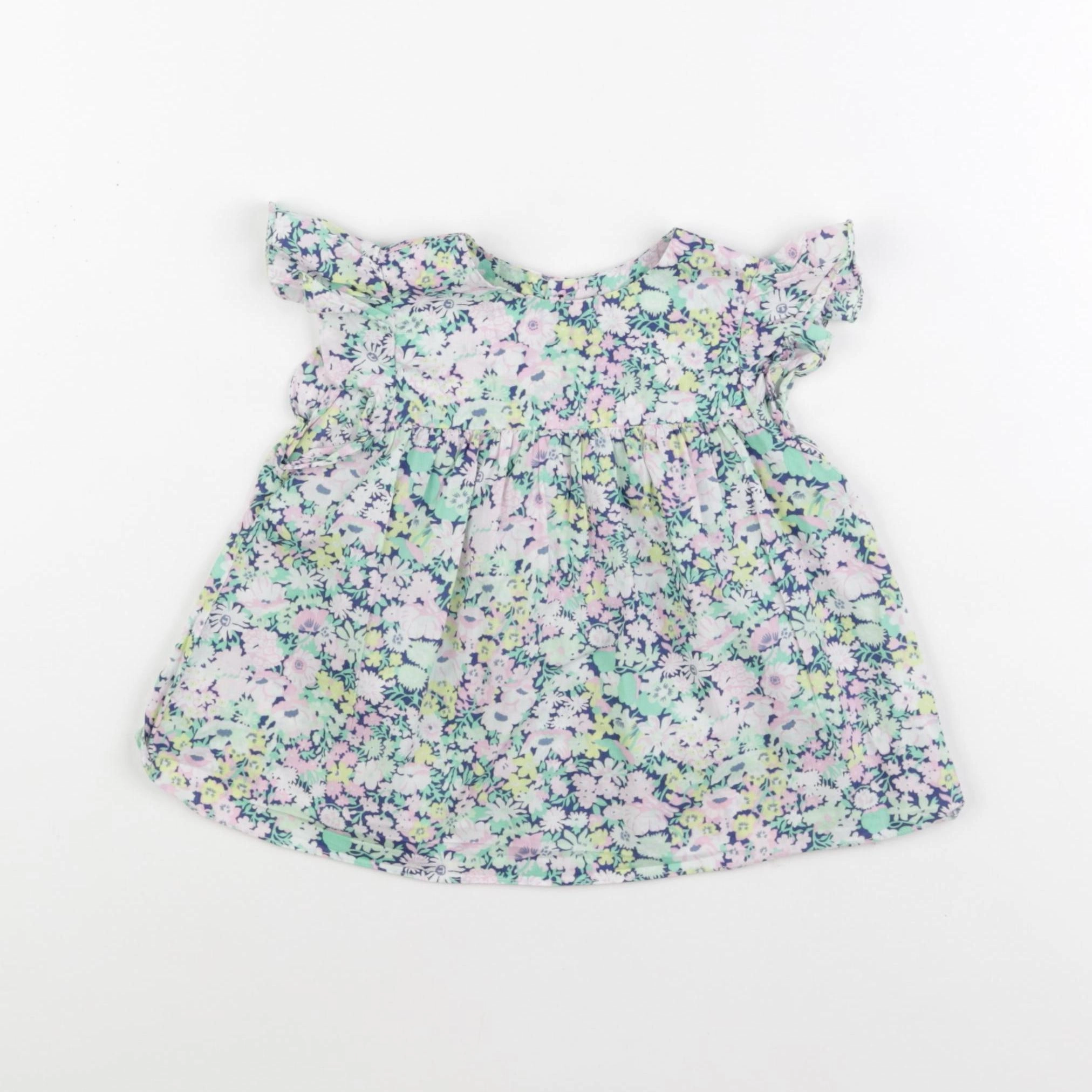 Jacadi - blouse liberty rose, vert - 24 mois