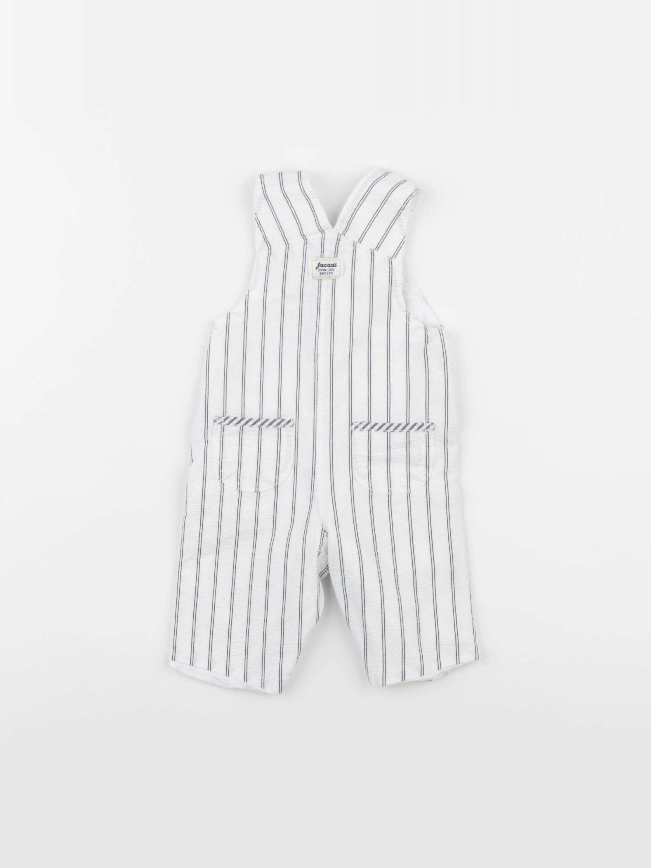 Jacadi - salopette blanc, bleu - 3 mois