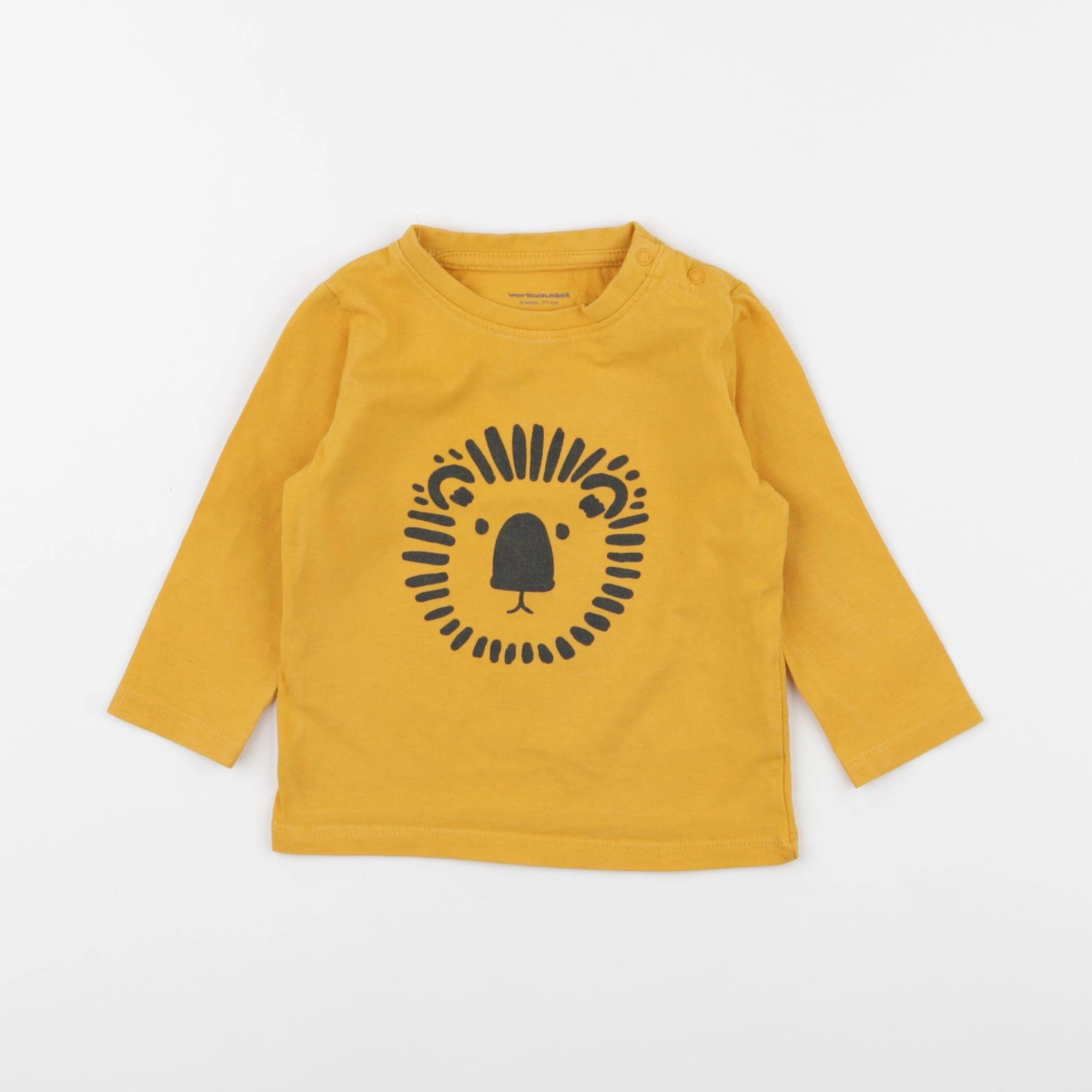 Vertbaudet - tee-shirt jaune - 9 mois