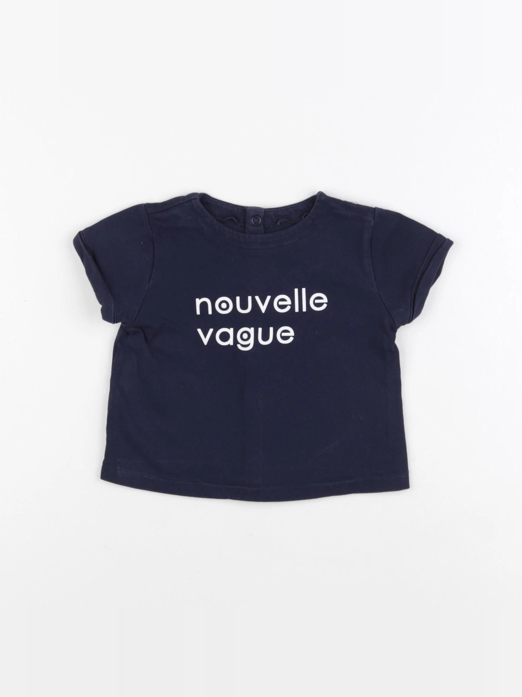 Jacadi - tee-shirt bleu - 12 mois