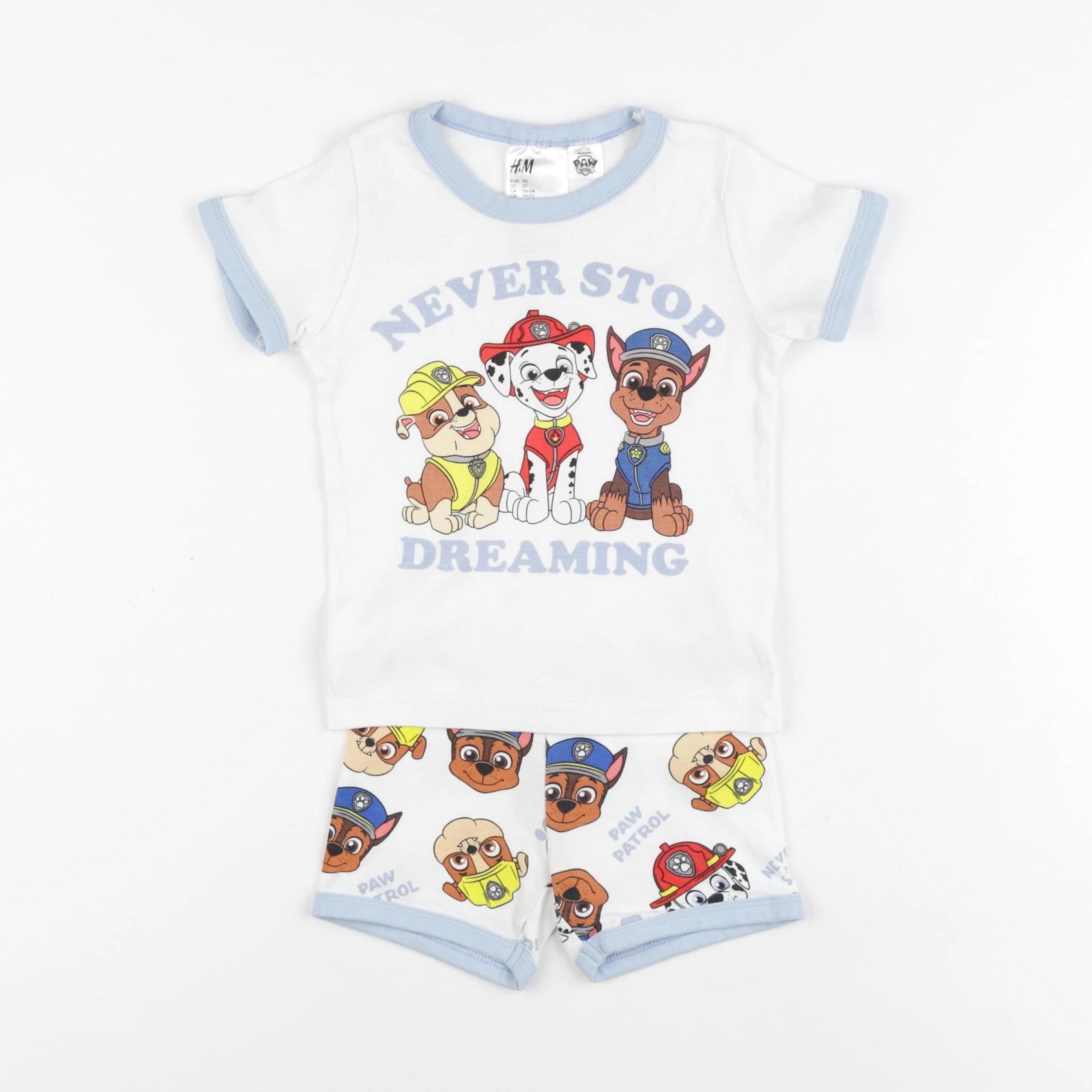 H&M - pyjama coton blanc - 2 ans