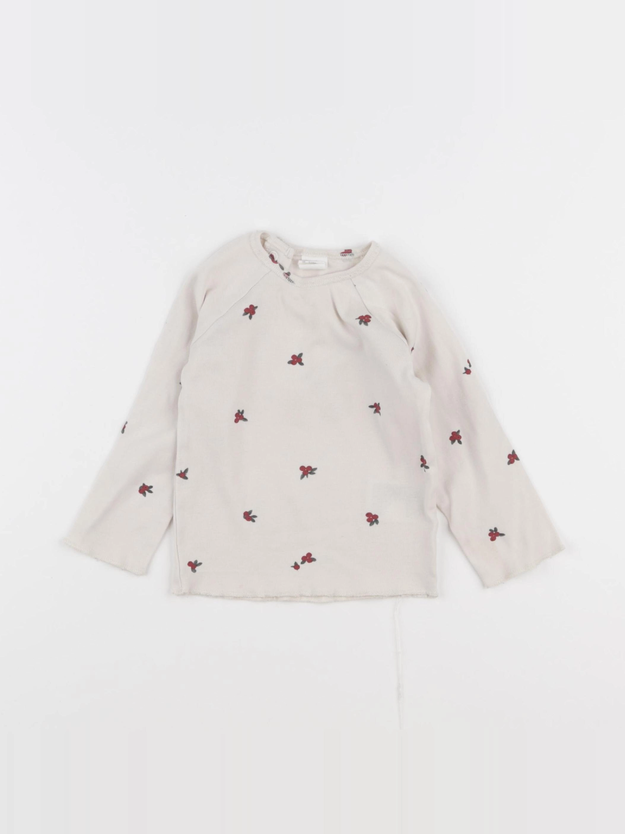 H&M - tee-shirt beige - 9/12 mois