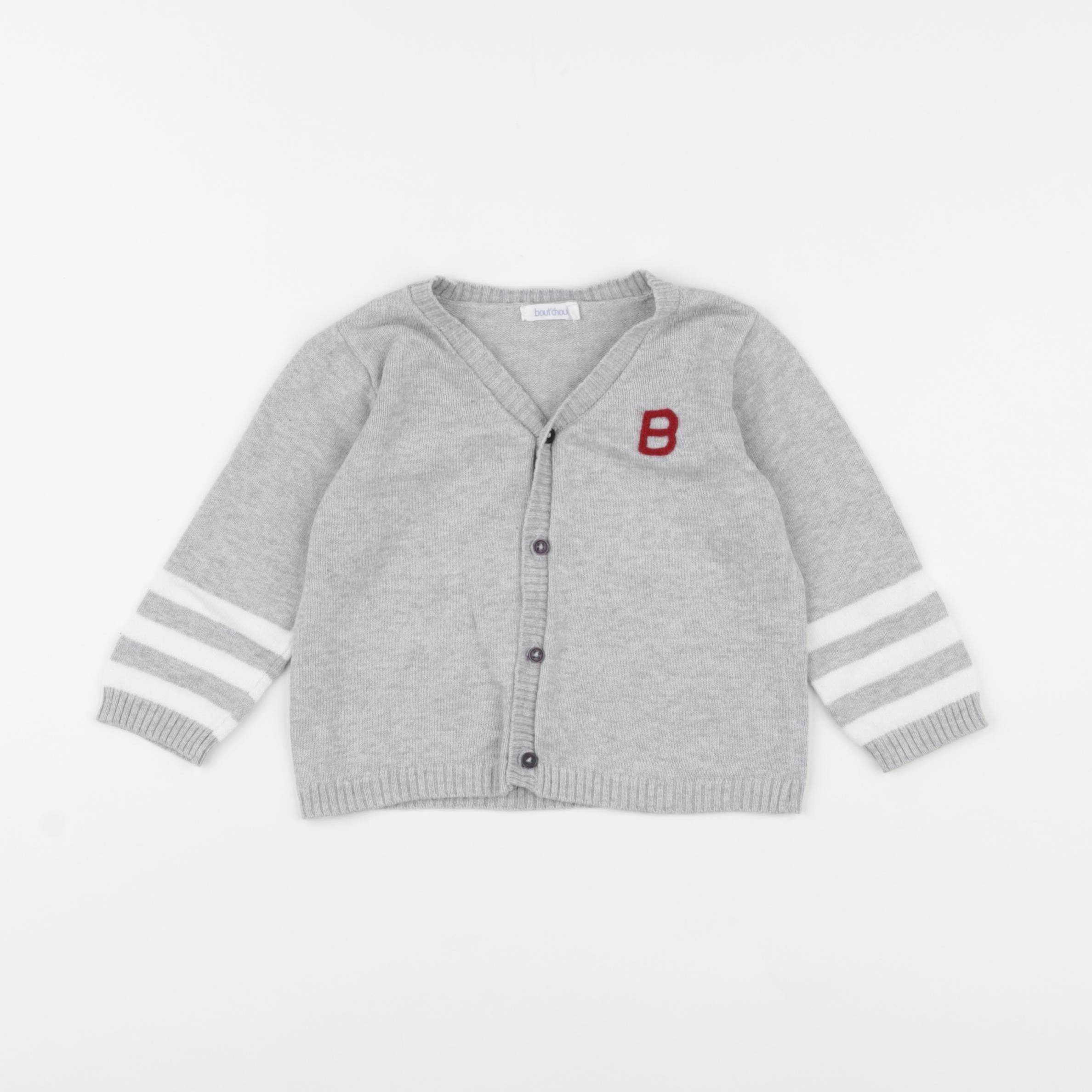Boutchou - gilet gris - 9 mois