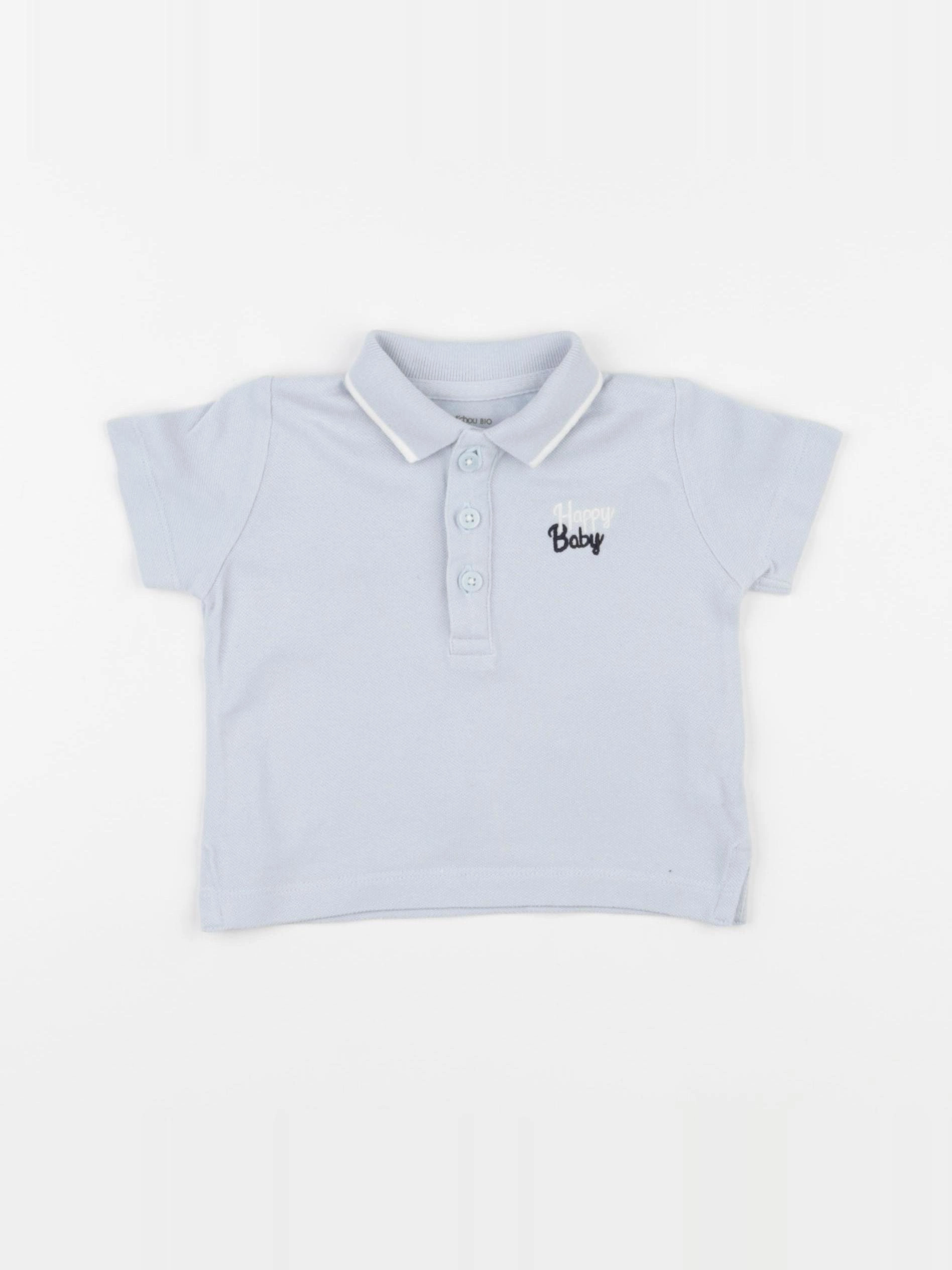 Boutchou - polo bleu - 6 mois