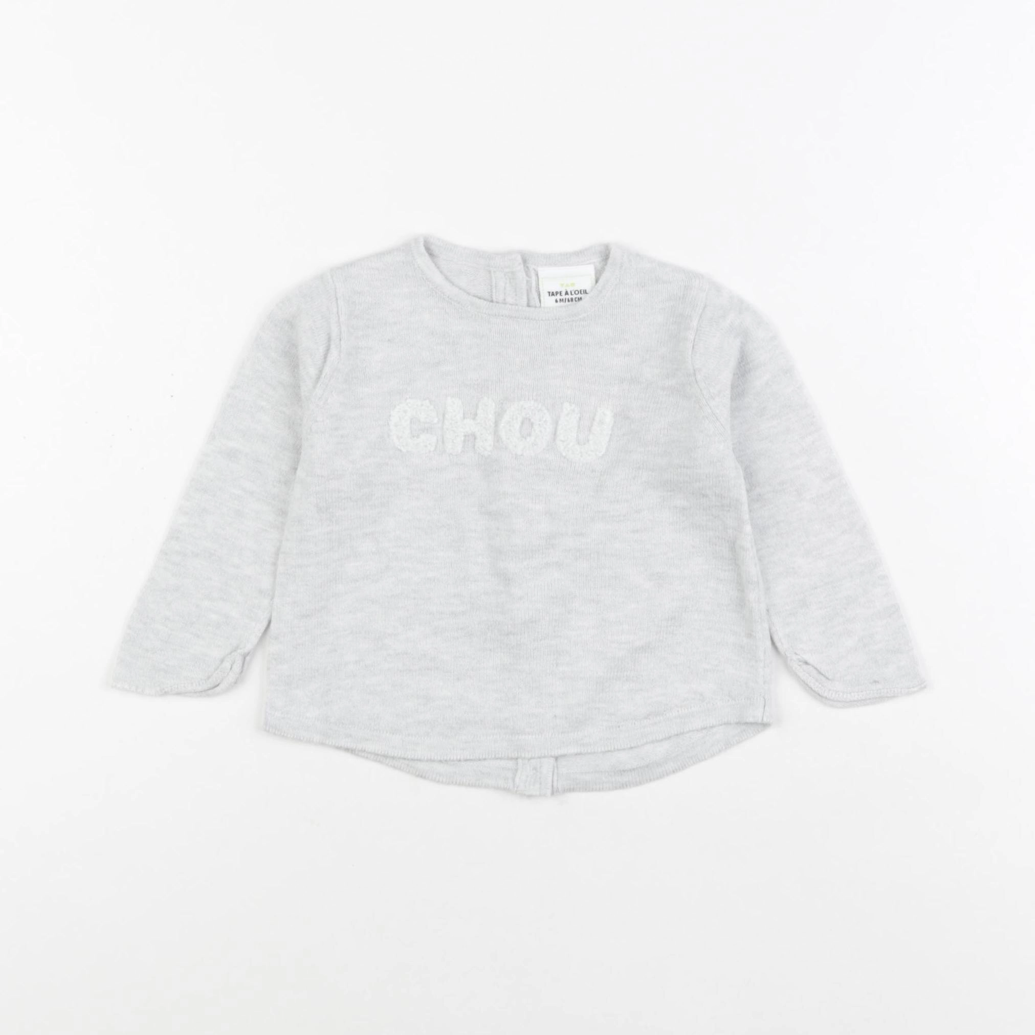 Tape à l'oeil - pull gris - 6 mois