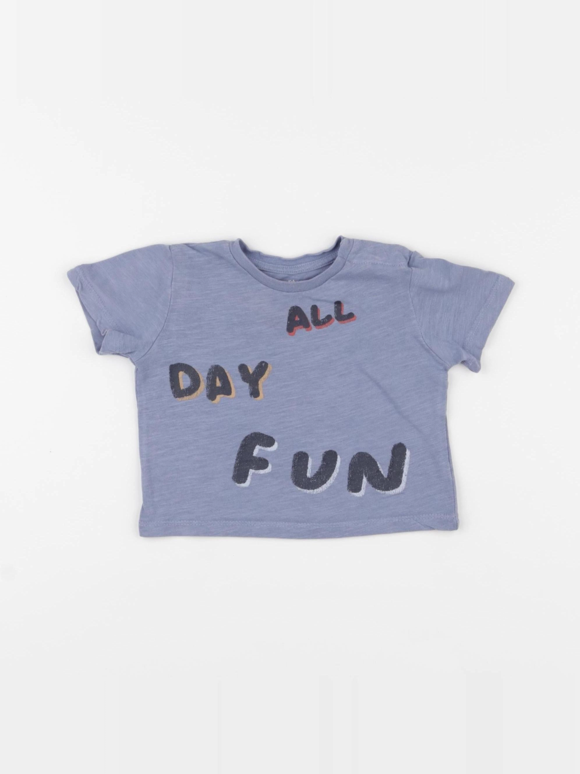 Boutchou - tee-shirt bleu - 6 mois