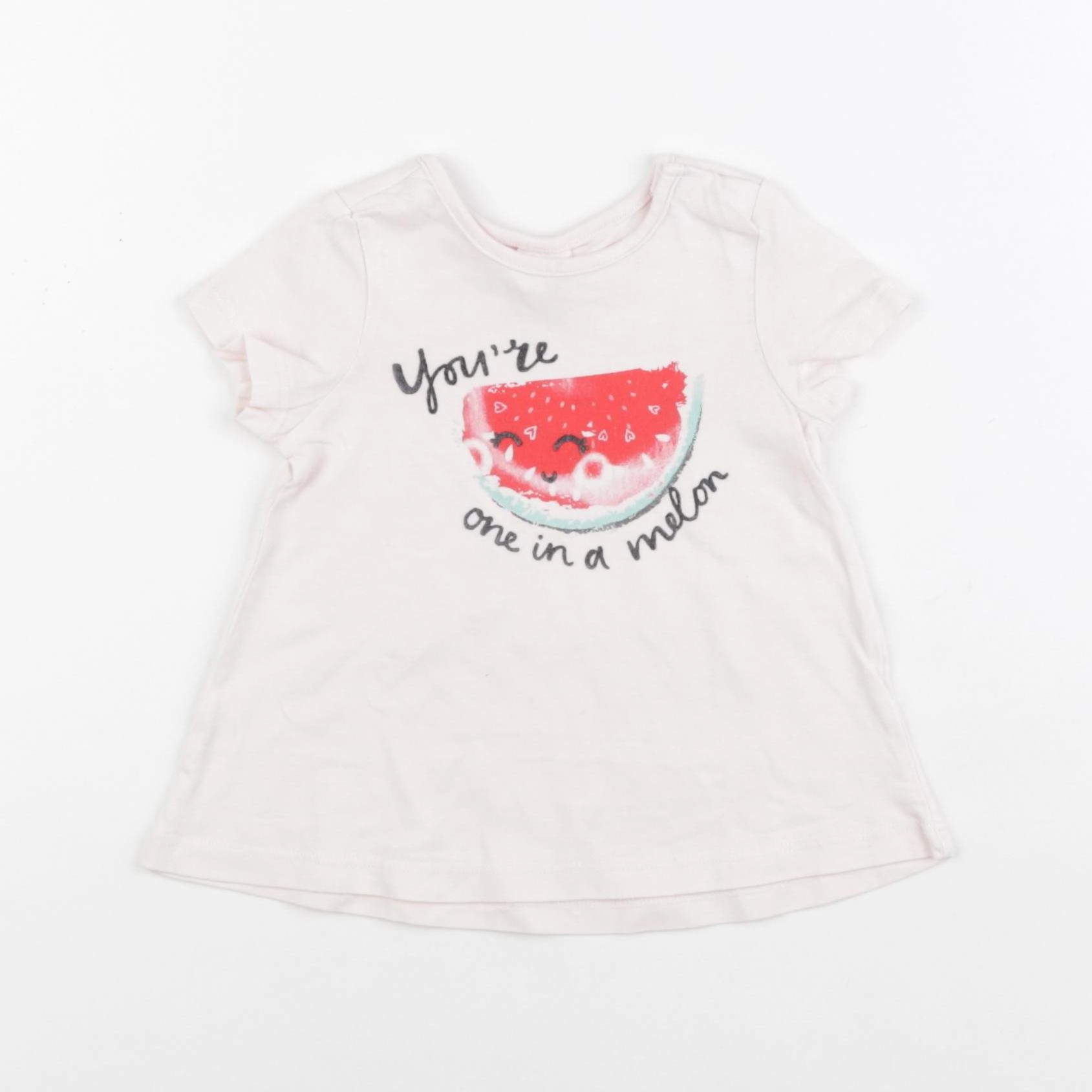 H&M - tee-shirt rose - 3/6 mois