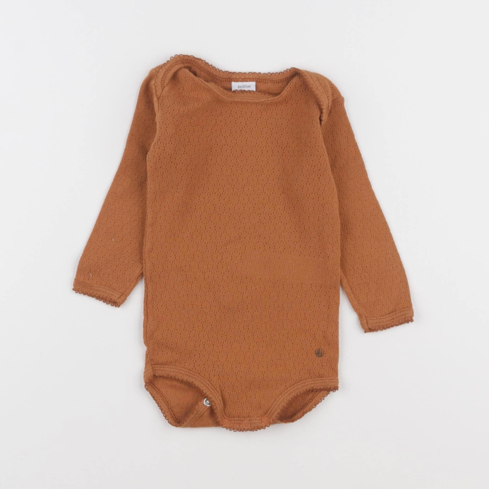 Petit Bateau - body marron - 6 mois