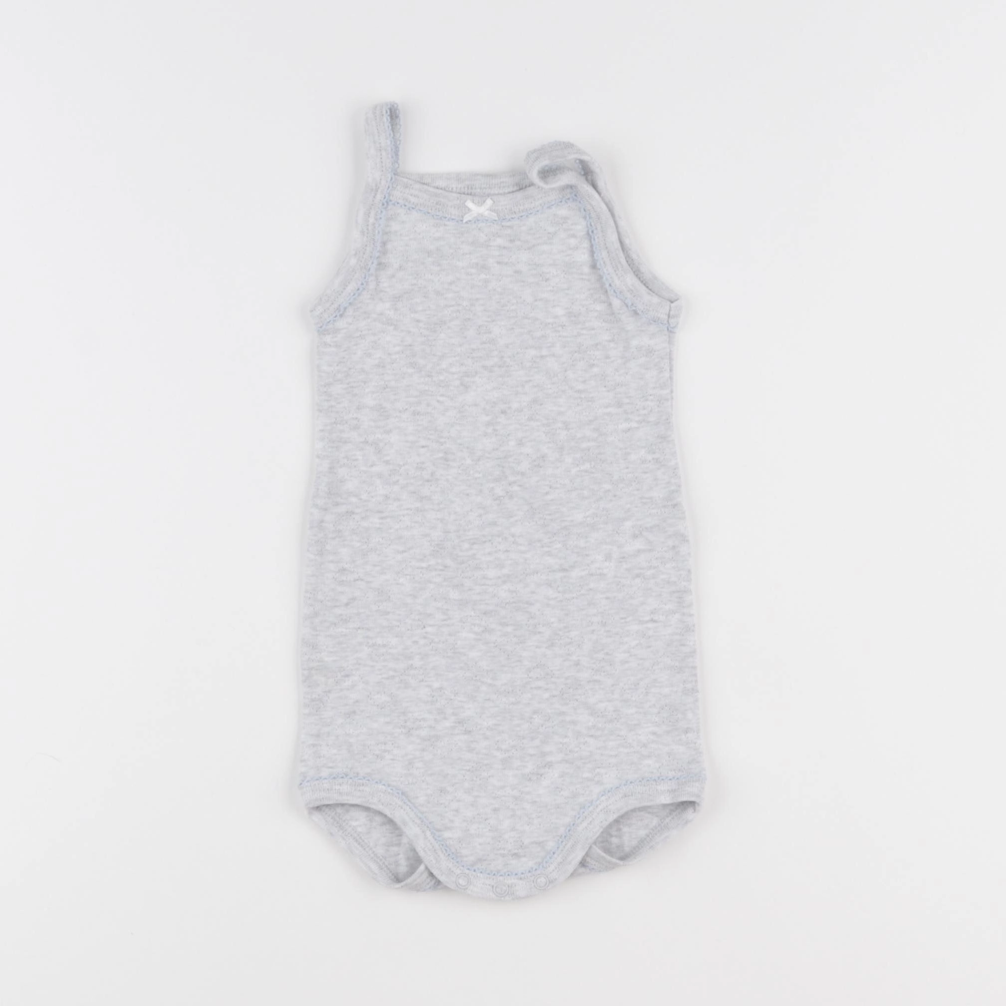 Petit Bateau - body gris - 12 mois