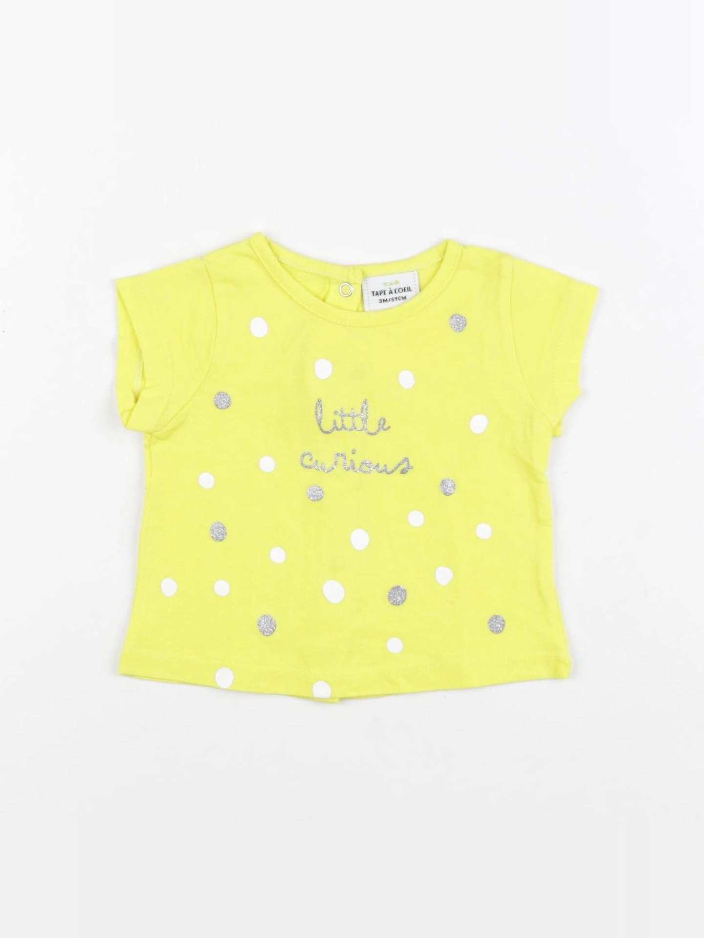 Tape à l'oeil - tee-shirt jaune - 3 mois