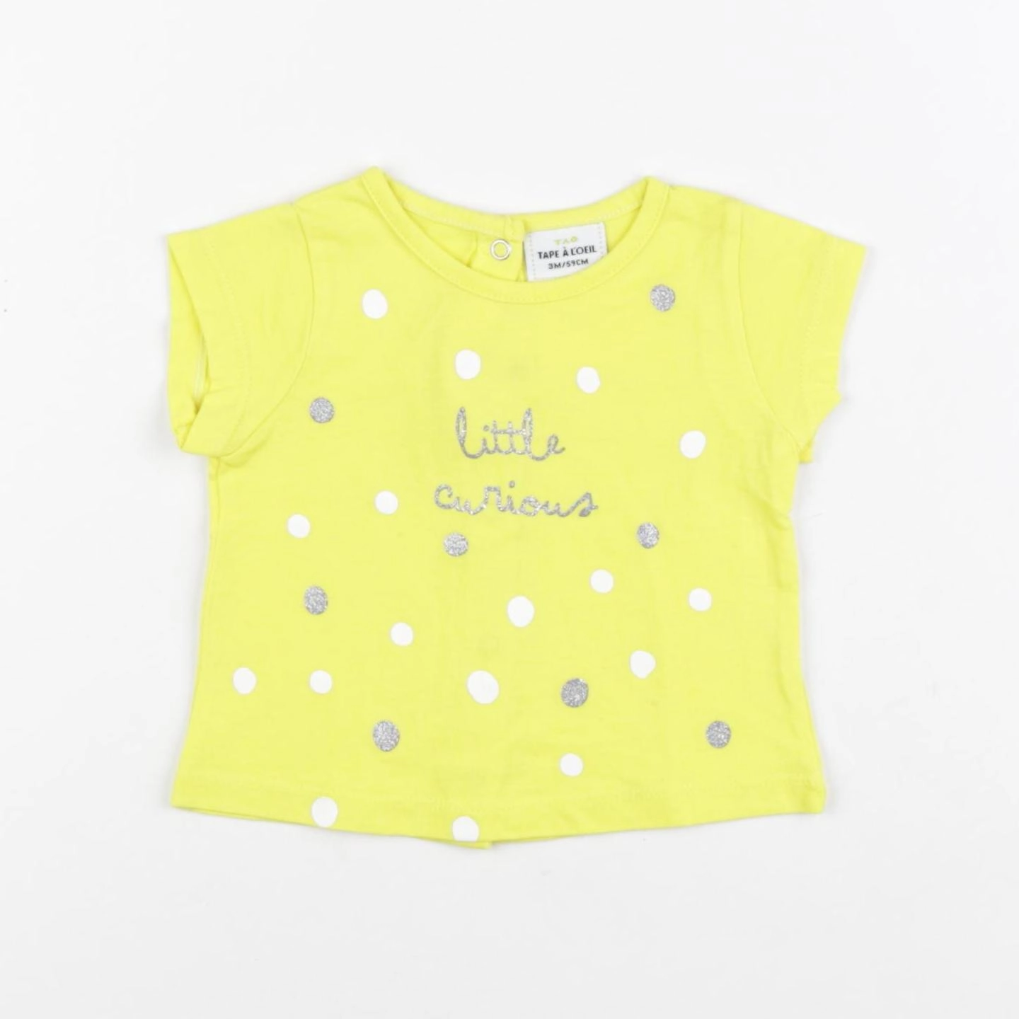 Tape à l'oeil - tee-shirt jaune - 3 mois