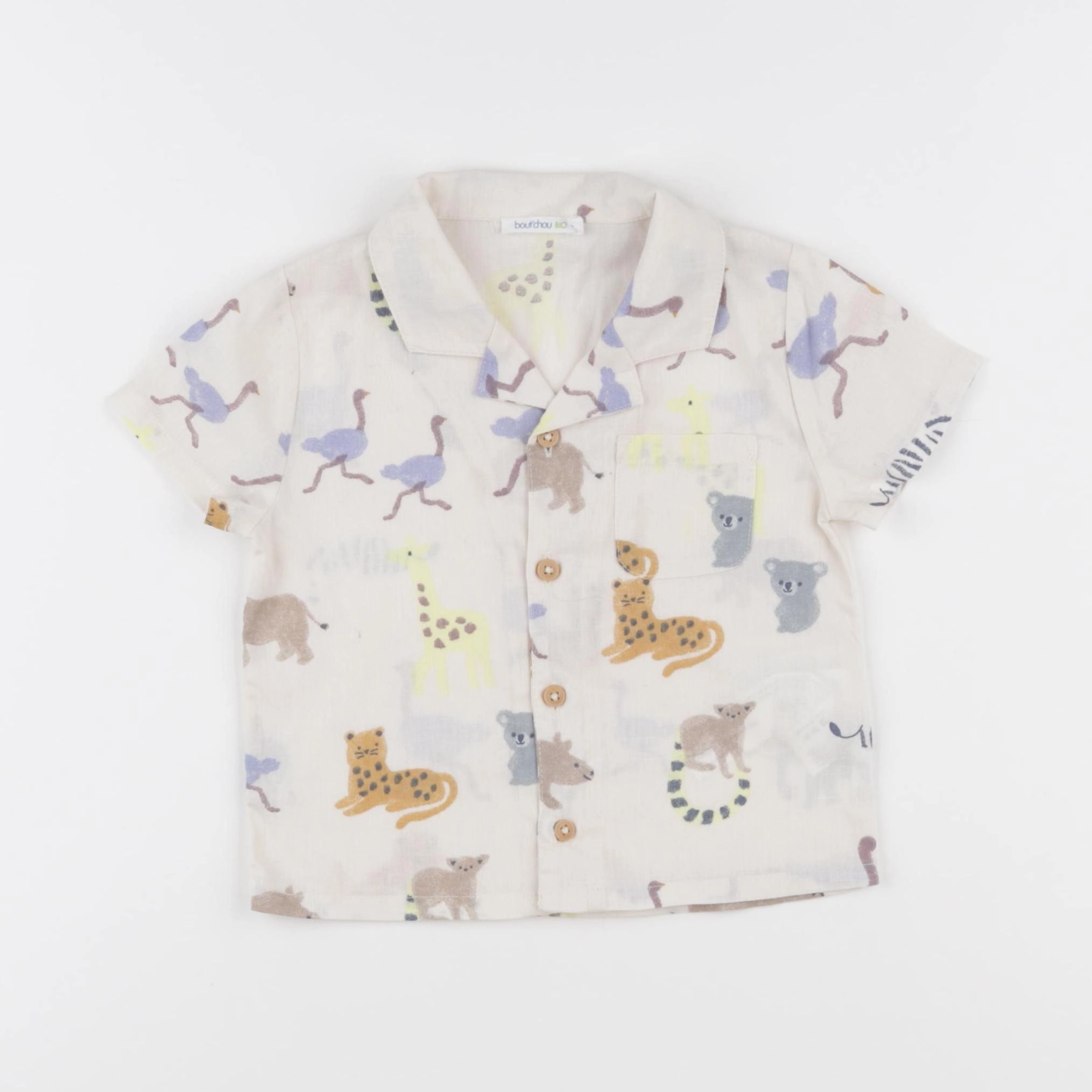 Boutchou - chemise beige - 12 mois