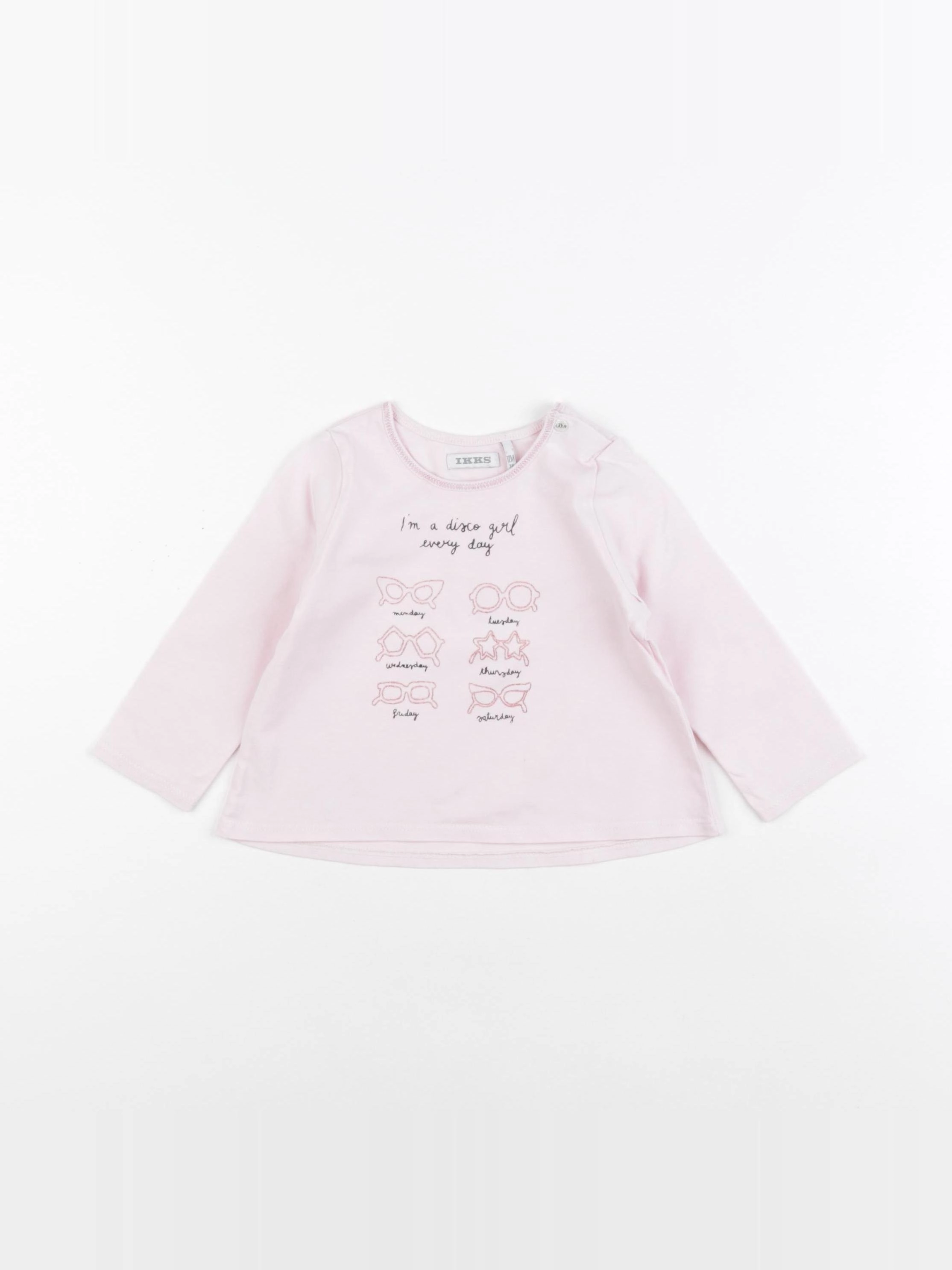 IKKS - tee-shirt rose - 12 mois