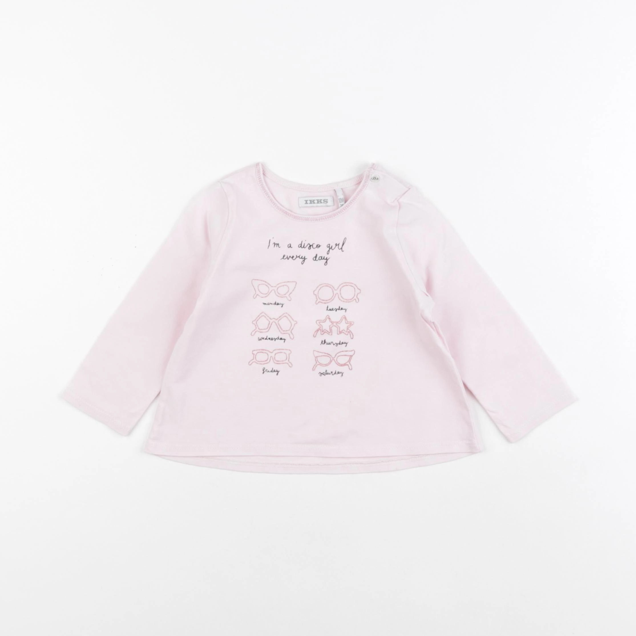 IKKS - tee-shirt rose - 12 mois