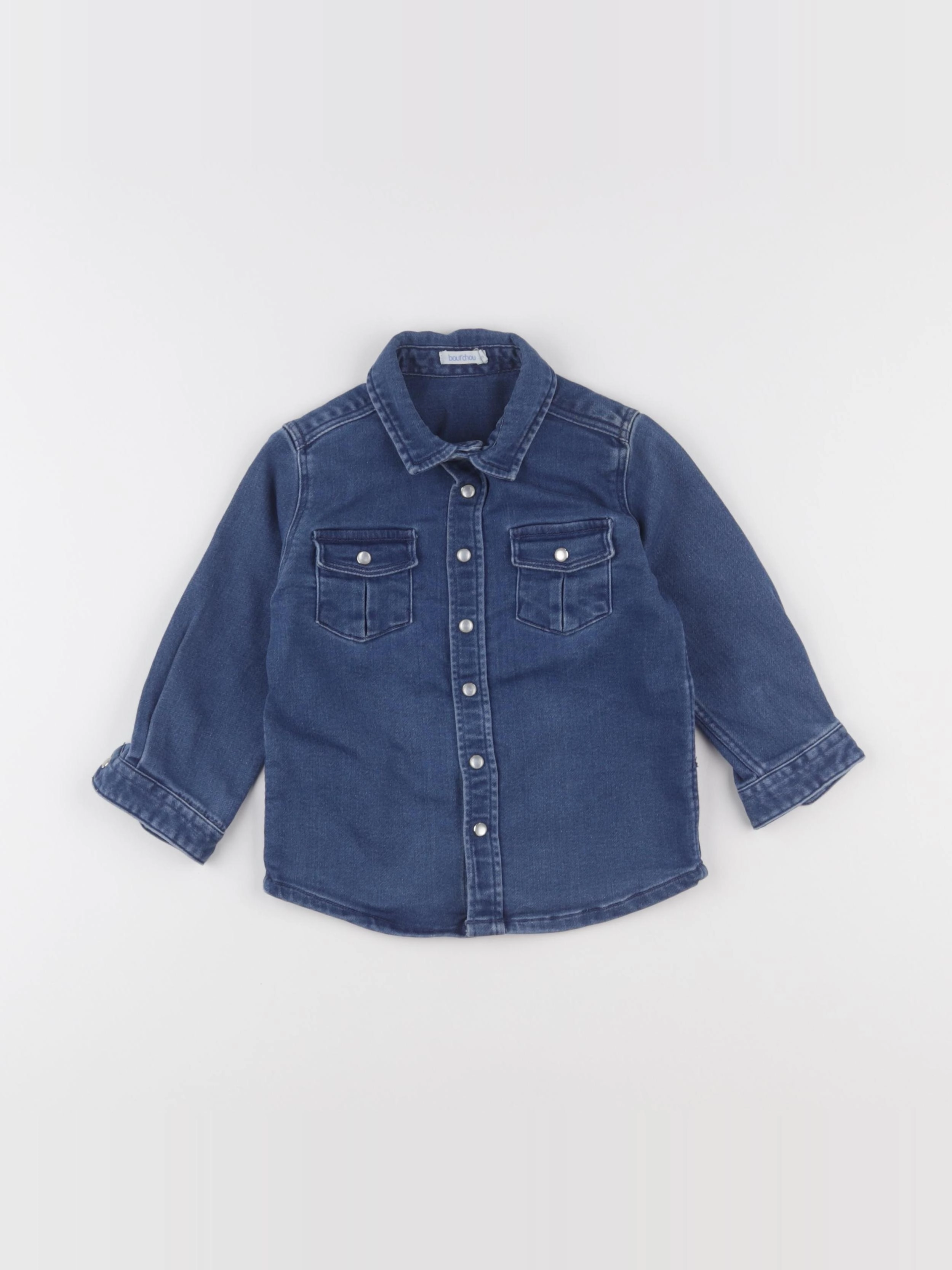 Boutchou - chemise bleu - 24 mois