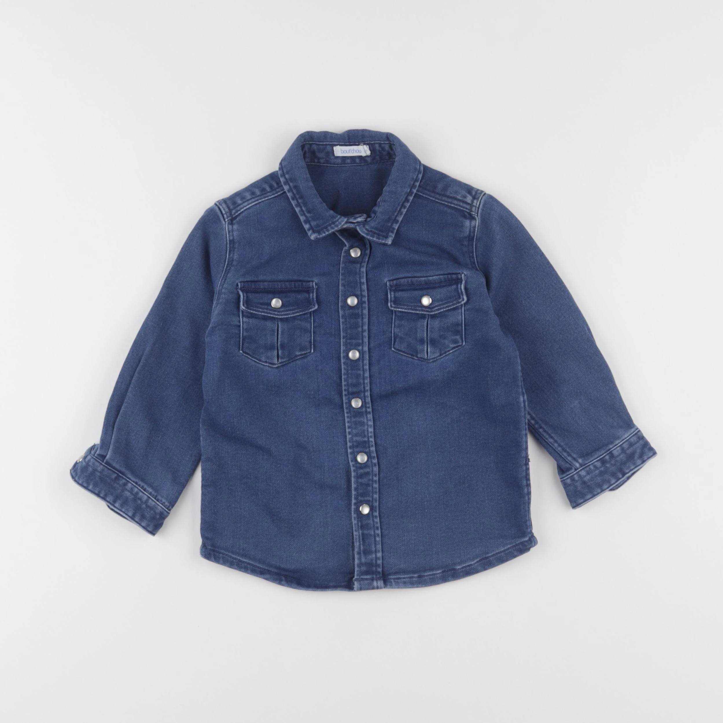 Boutchou - chemise bleu - 24 mois