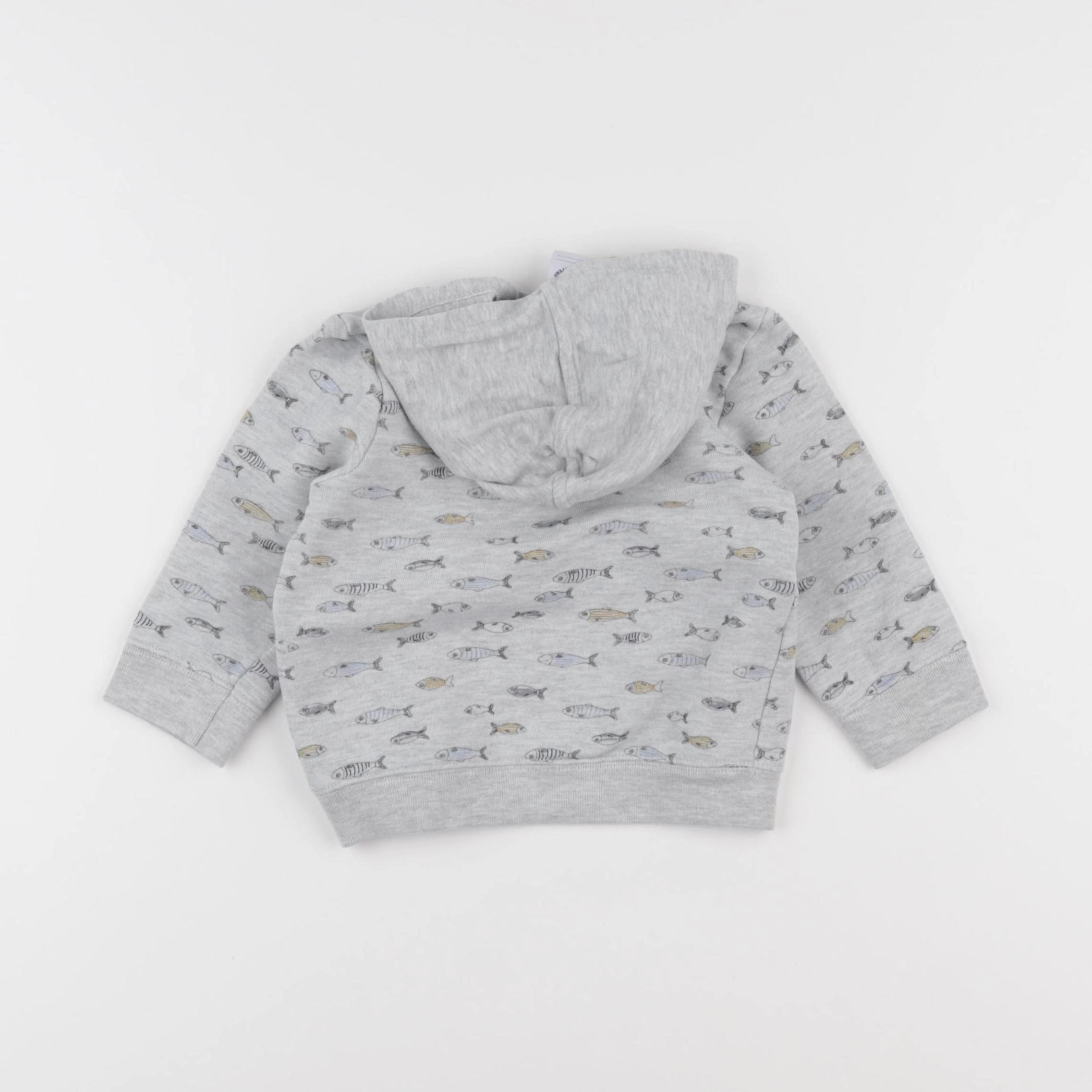 Petit Bateau - sweat gris - 12 mois
