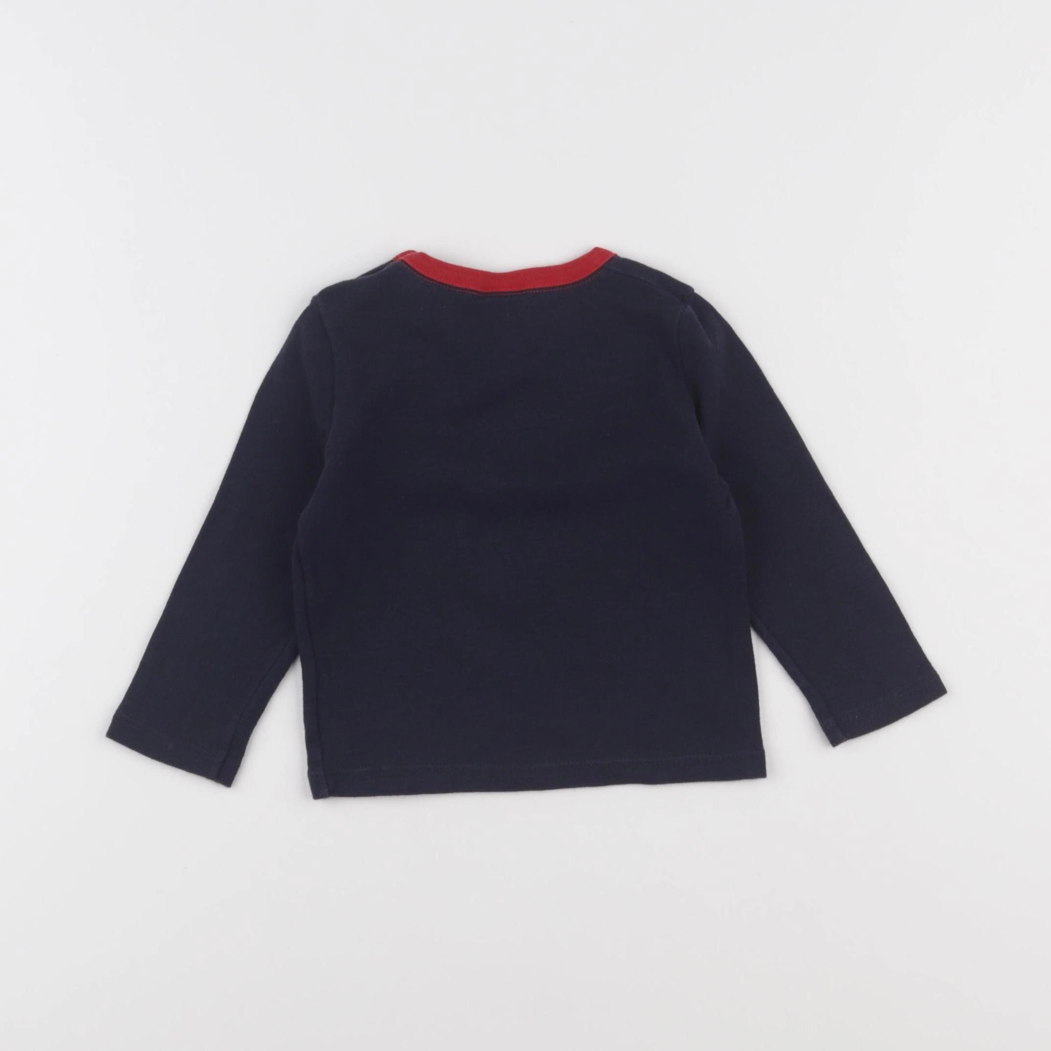 Petit Bateau - tee-shirt bleu - 12 mois